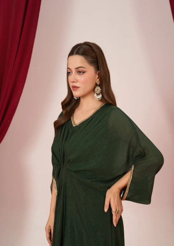 moonlight Kaftan in Hunter green