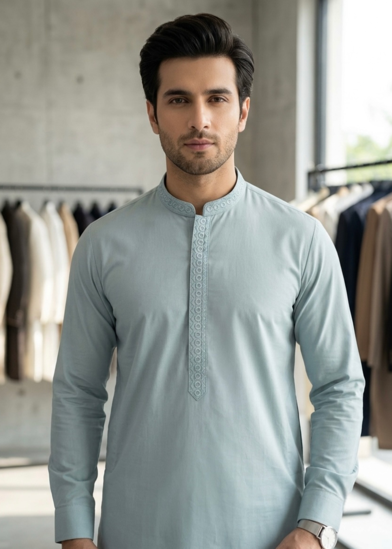 wash & wear Shalwar Kameez in Powder blue