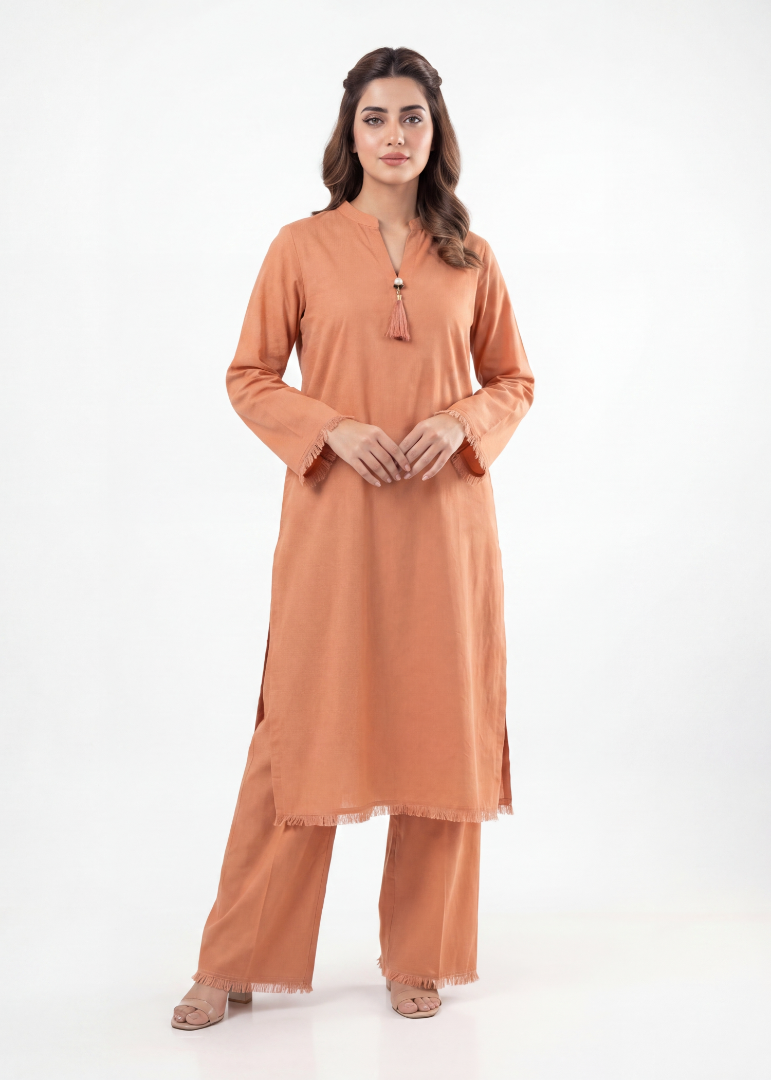 cotton Co Ord Sets in Desert orange