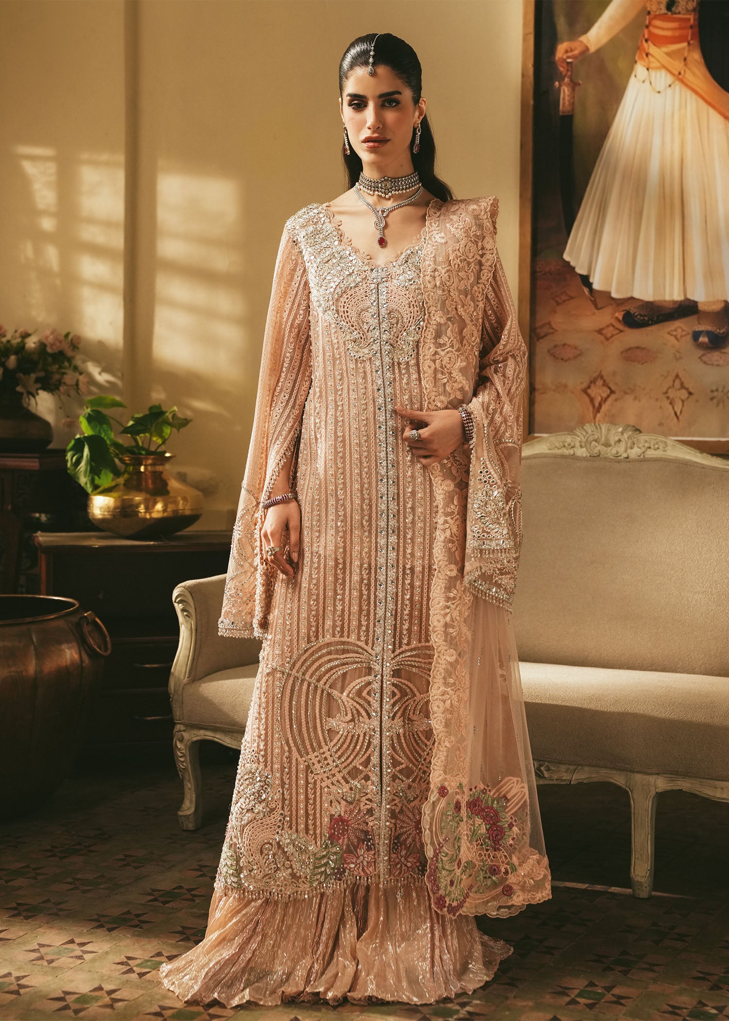net Sharara in Pink