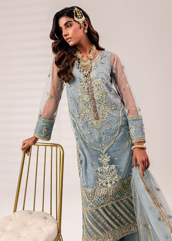 net Unstitched in Sky blue