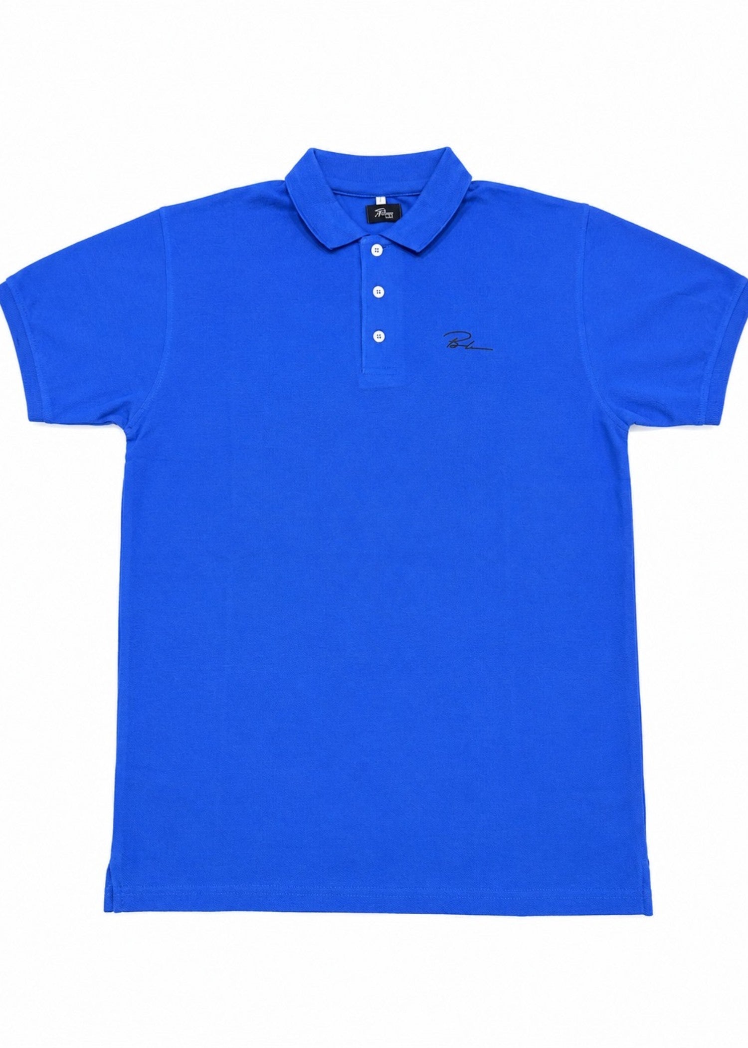 cotton Polo Shirt in Royal blue