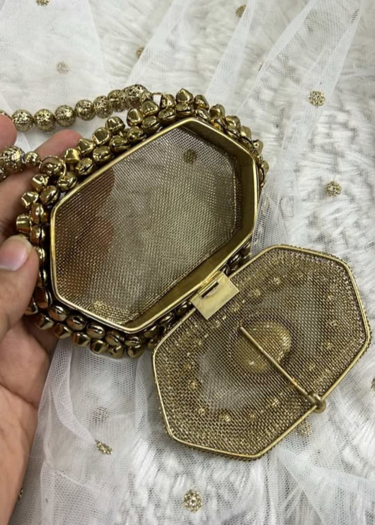 Clutch in Gold Color by - Trendy Women Clutch IJE4791
