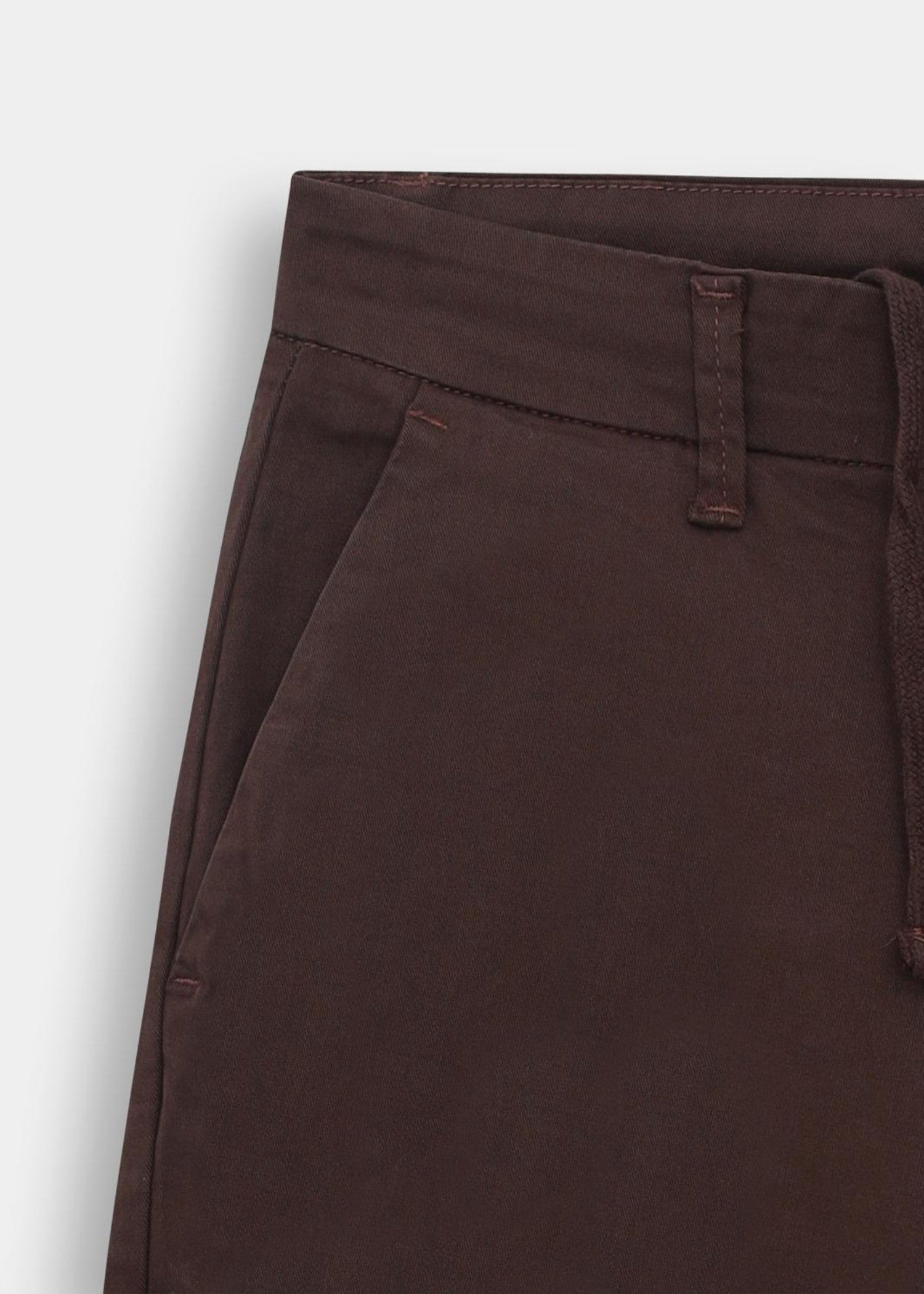 cotton satin Pants in Chocolate brown