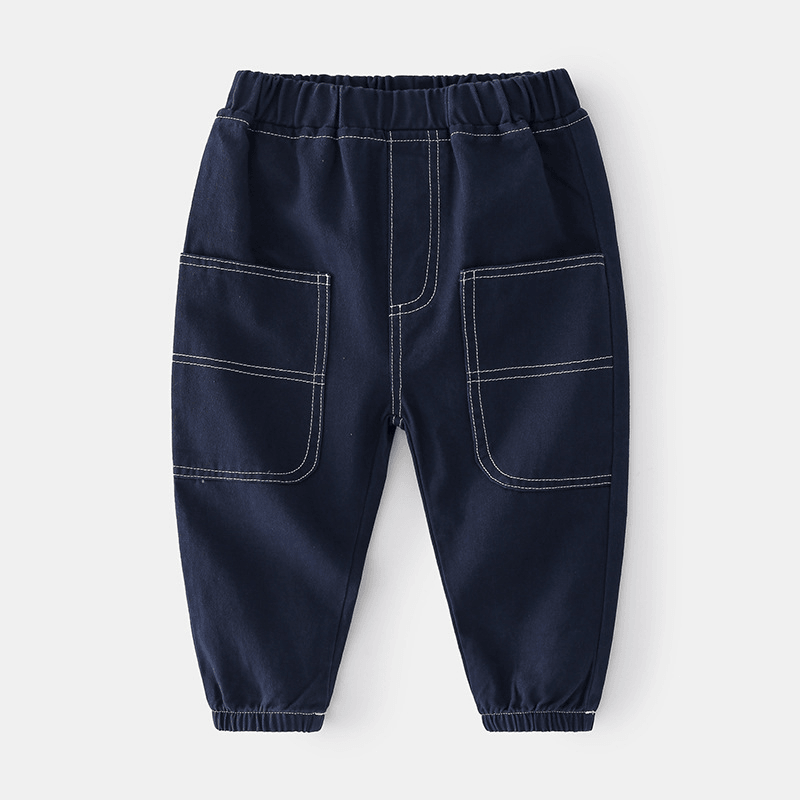 Trousers Children'S Wear Trendy Handsome Mid-Waist Middle and Small Boys Trousers