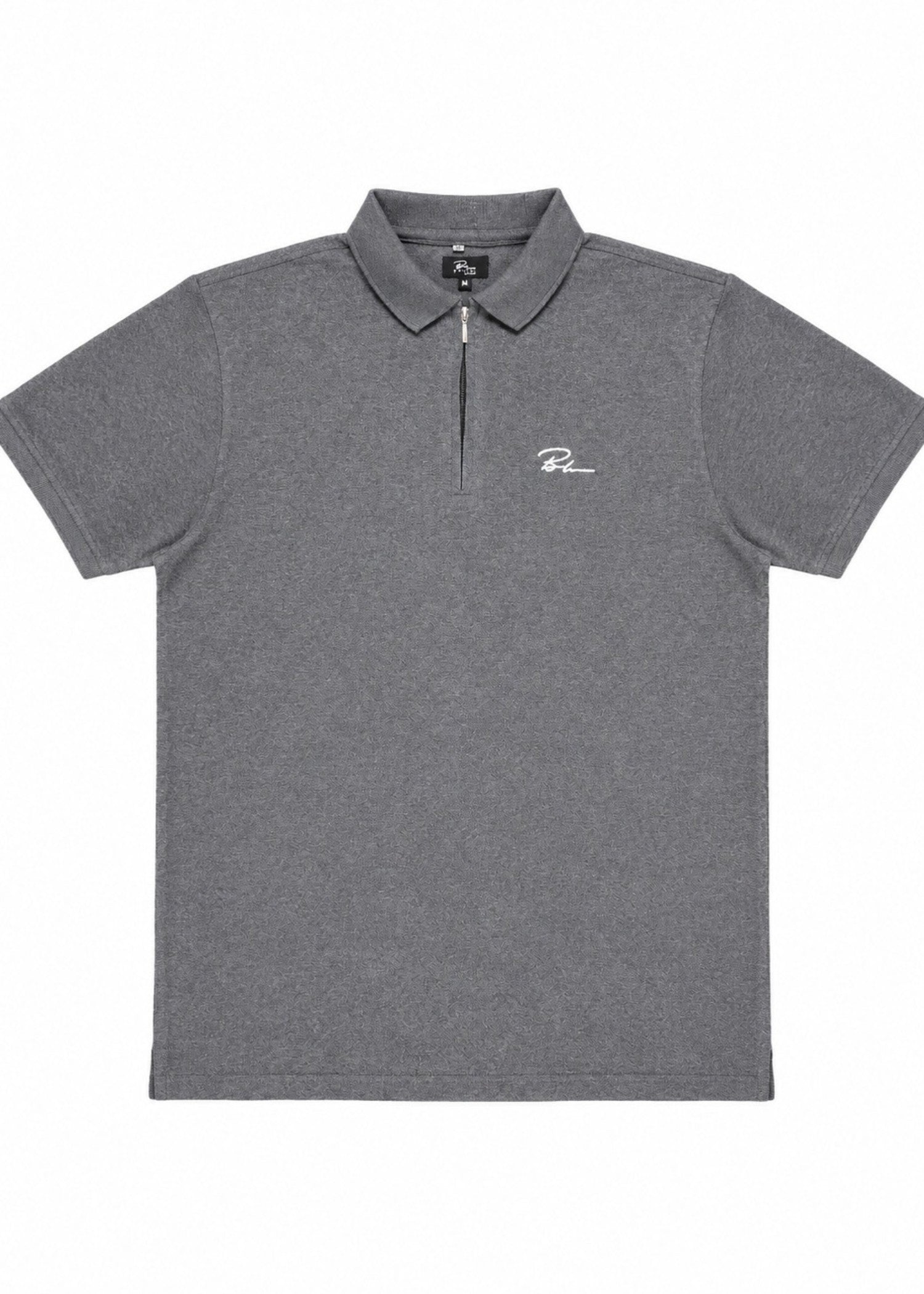cotton Polo Shirt in Grey