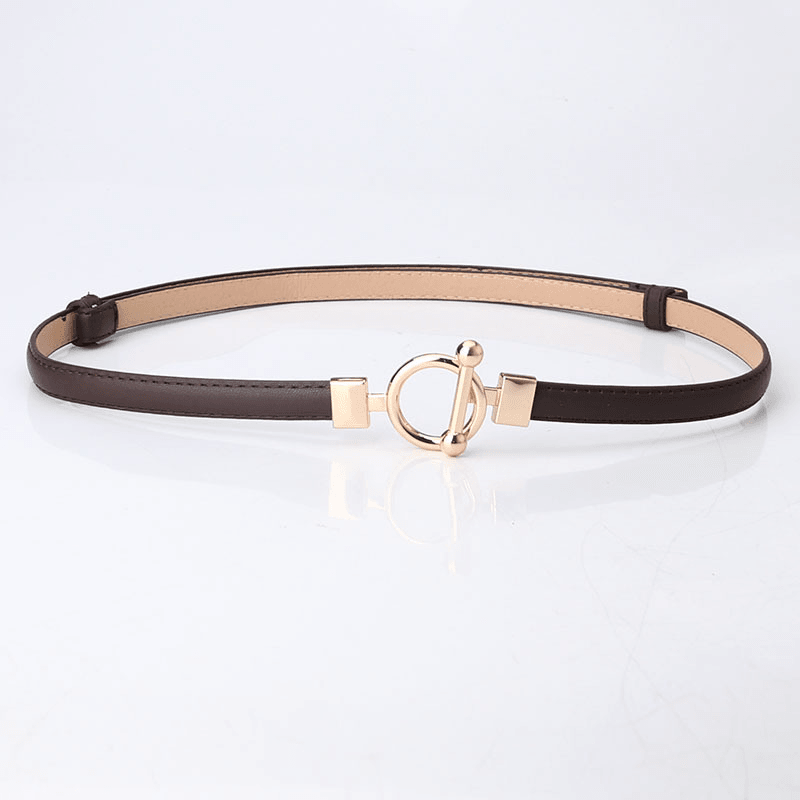 Fashion Women'S Coat Decorated Leather Belt