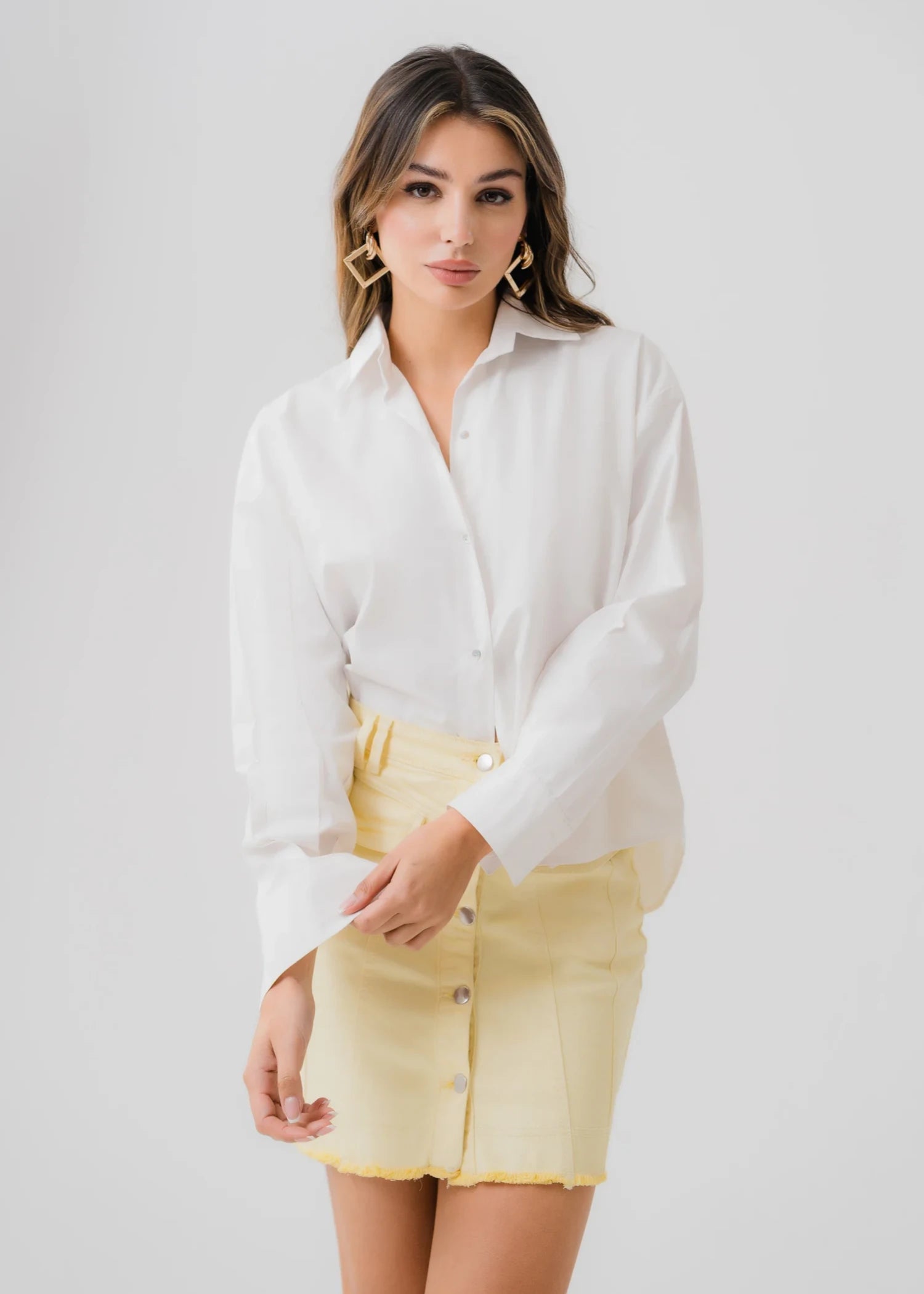cotton Skirt in Yellow