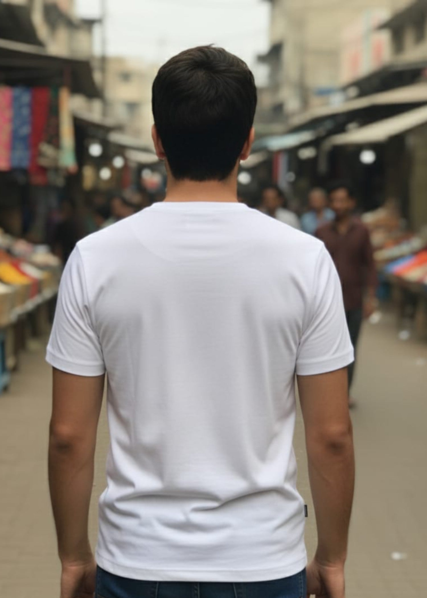 jersey knit T Shirt in White
