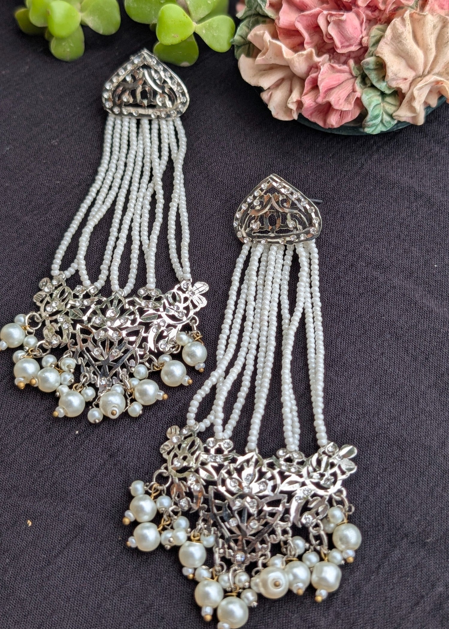 Earrings in Silver Color by - Trendy Women Earrings JCE1077