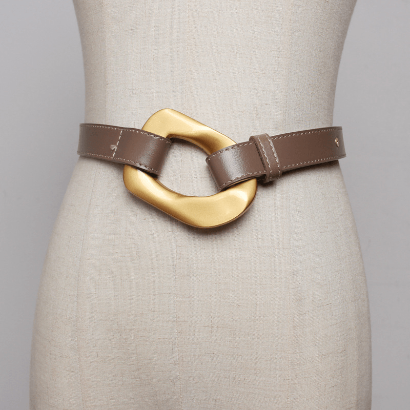 Leather Belt Women'S All-Match Jeans Belt Simple Dress Belt