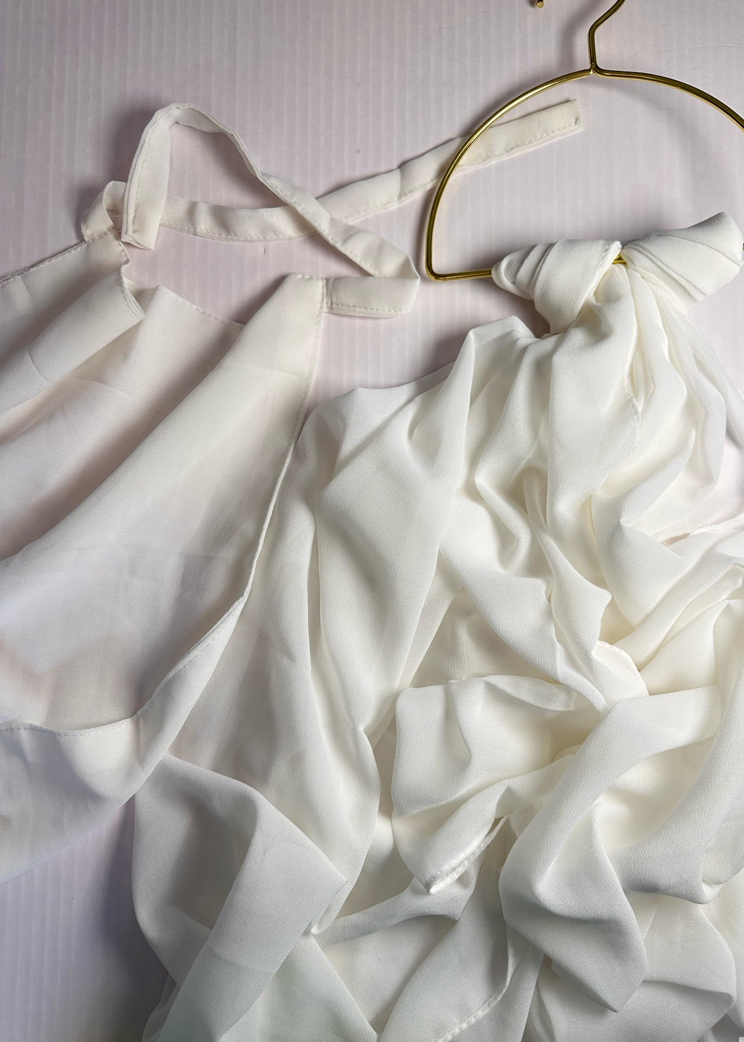 georgette Hijab in Off-white