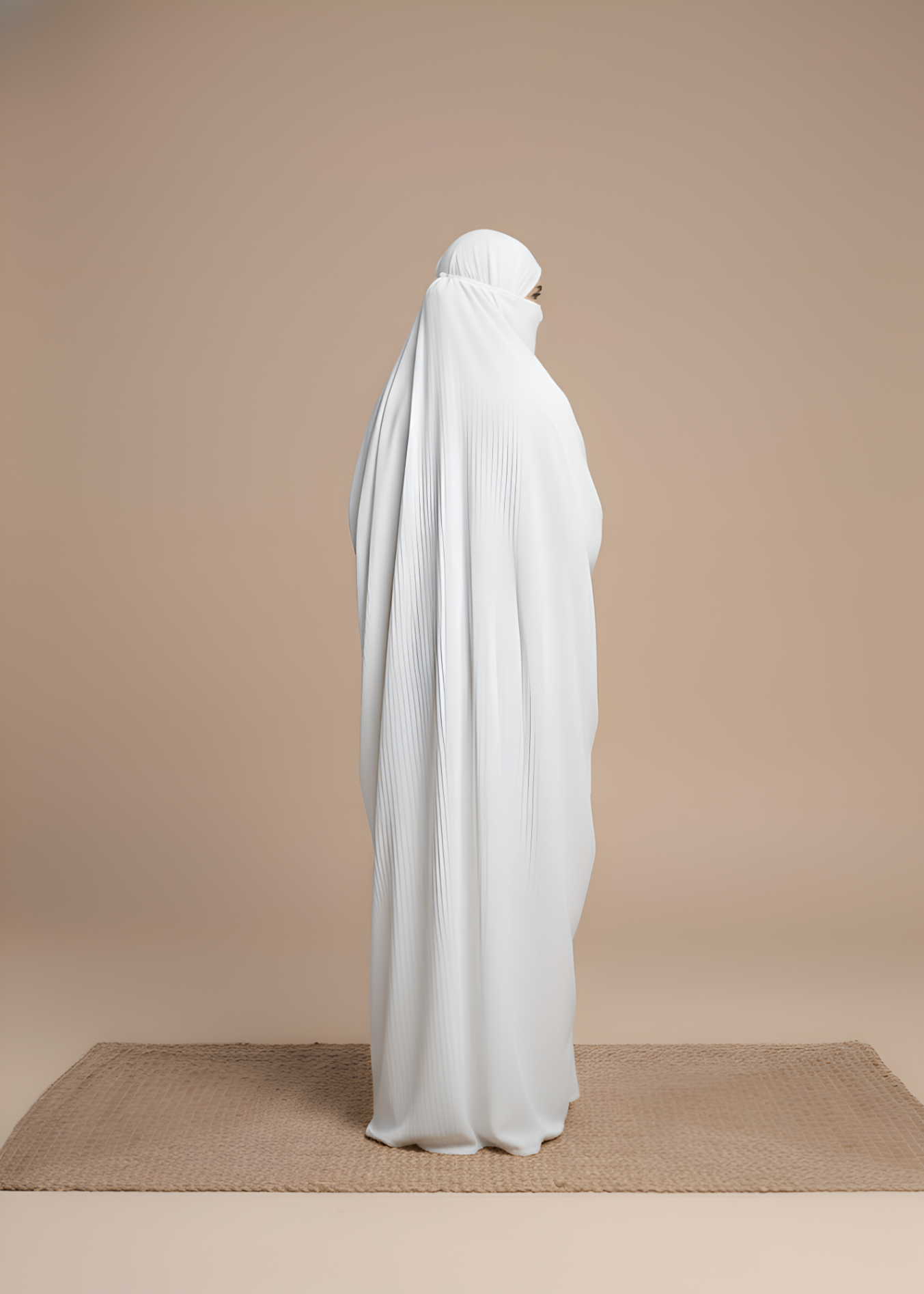 georgette Jilbab in White