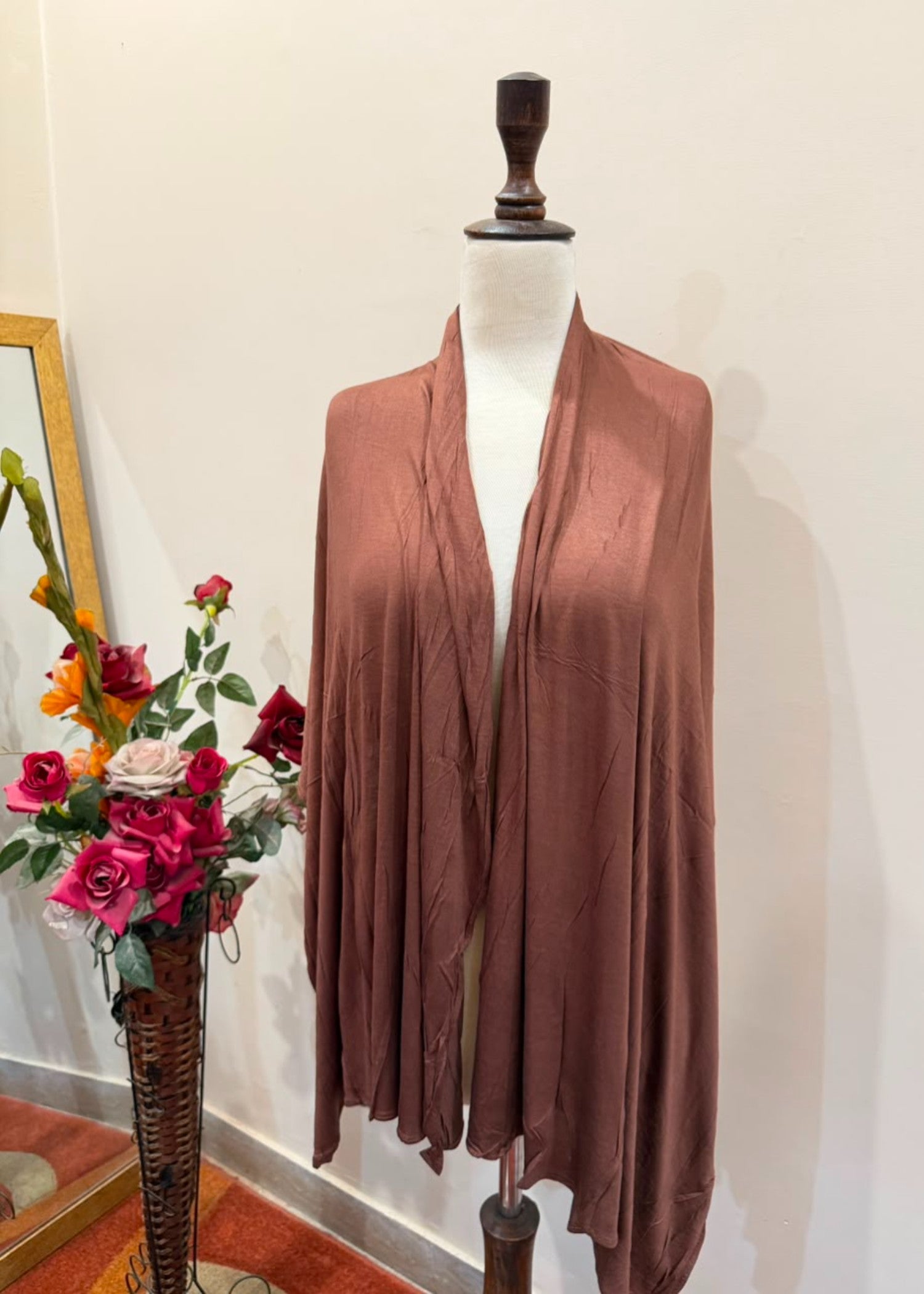 jersey knit Hijab in Hazelwood brown