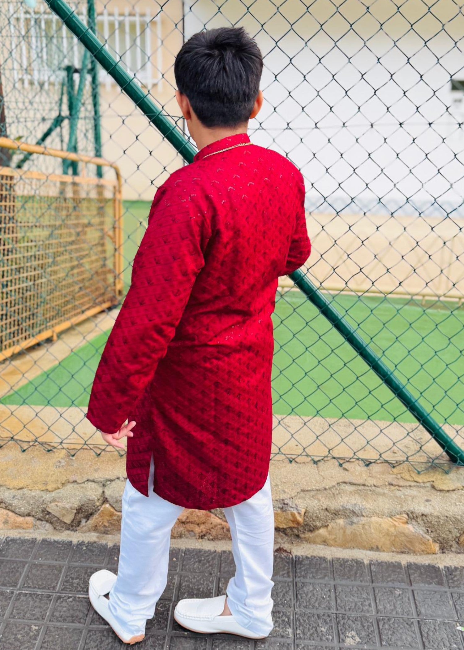 masuri Kurta in Spicy red