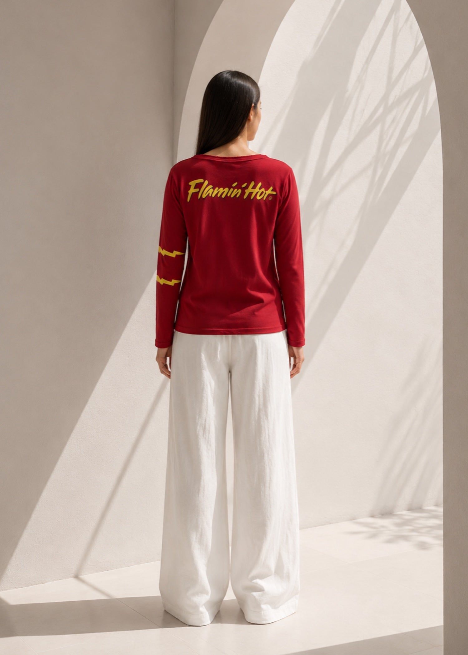 cotton jersey T Shirt in Red