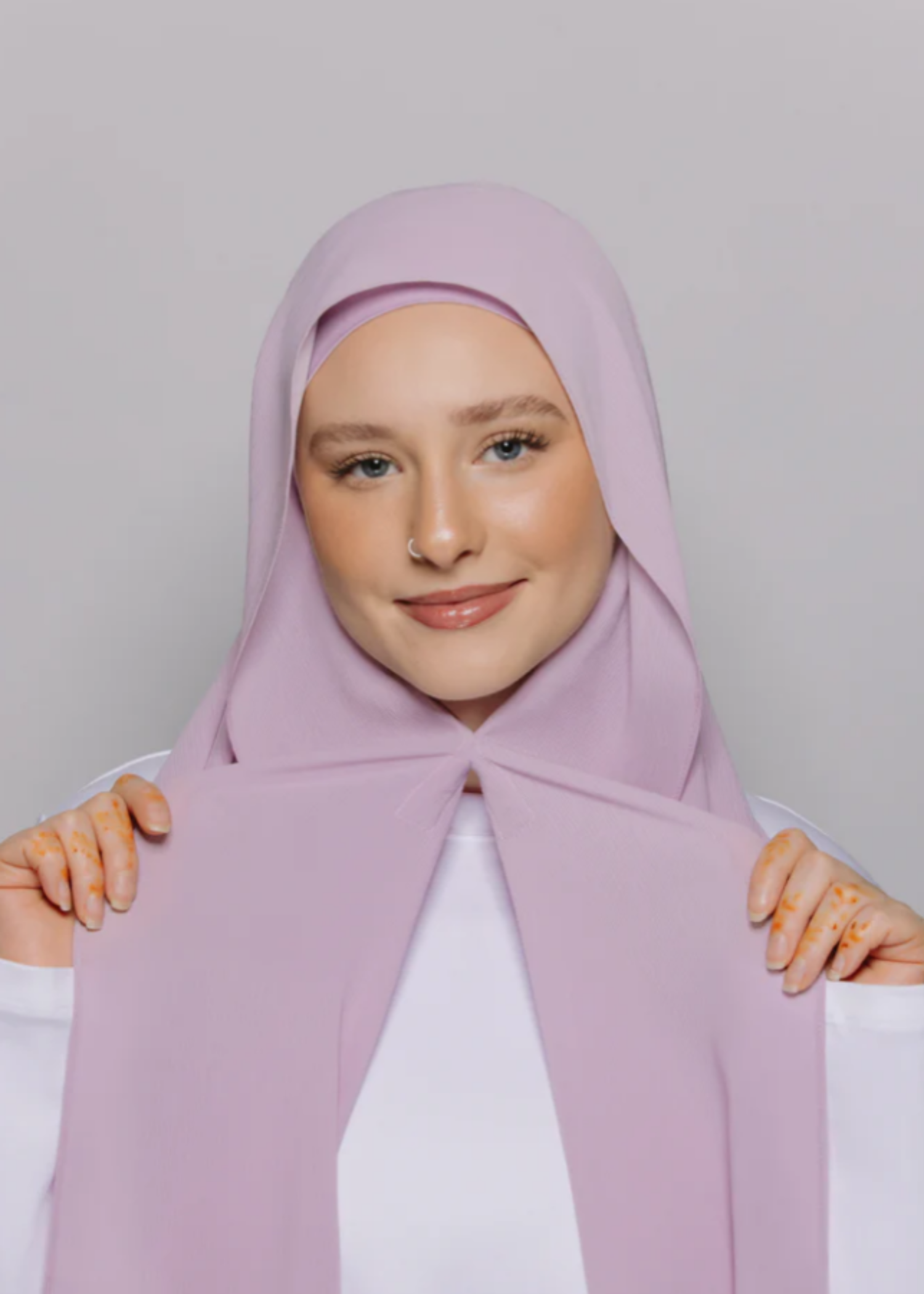 georgette Hijab in Orchid pink
