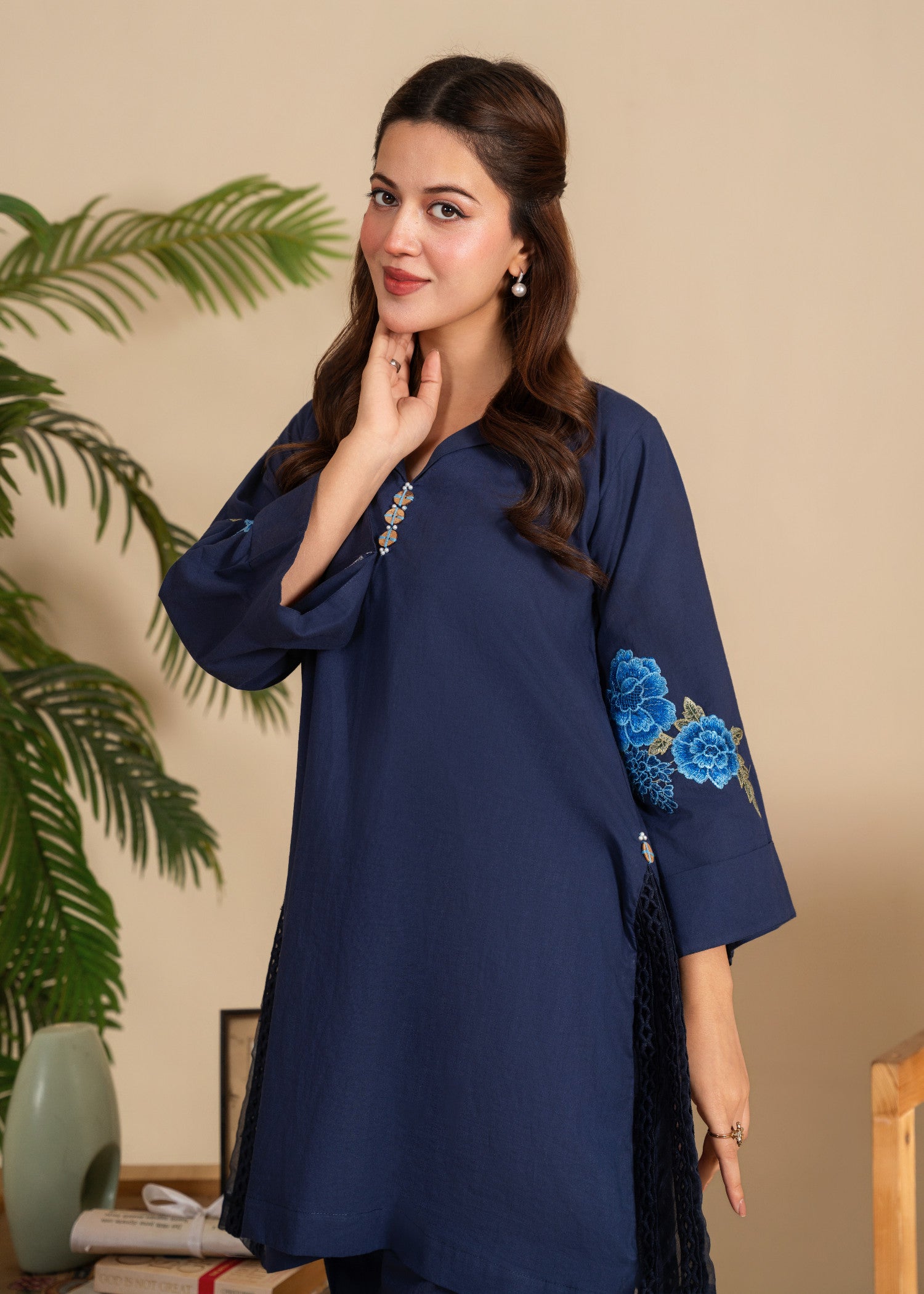 cotton Co Ord Sets in Dark blue