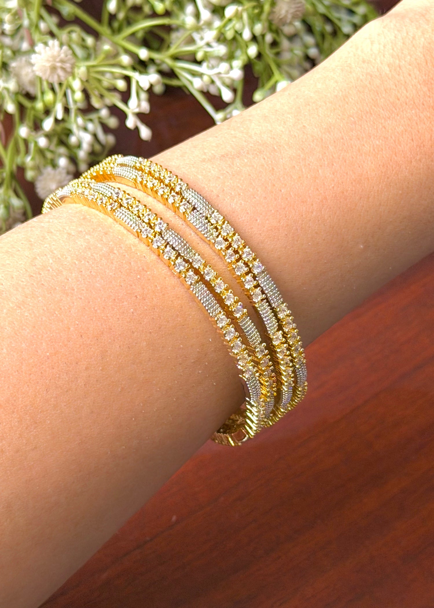 Bangles in Silver, gold Color by - Trendy Women Bangles PJA1675