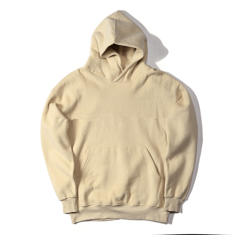 Hooded Solid Color Loose Fleece Hip-Hop Hooded Sweater