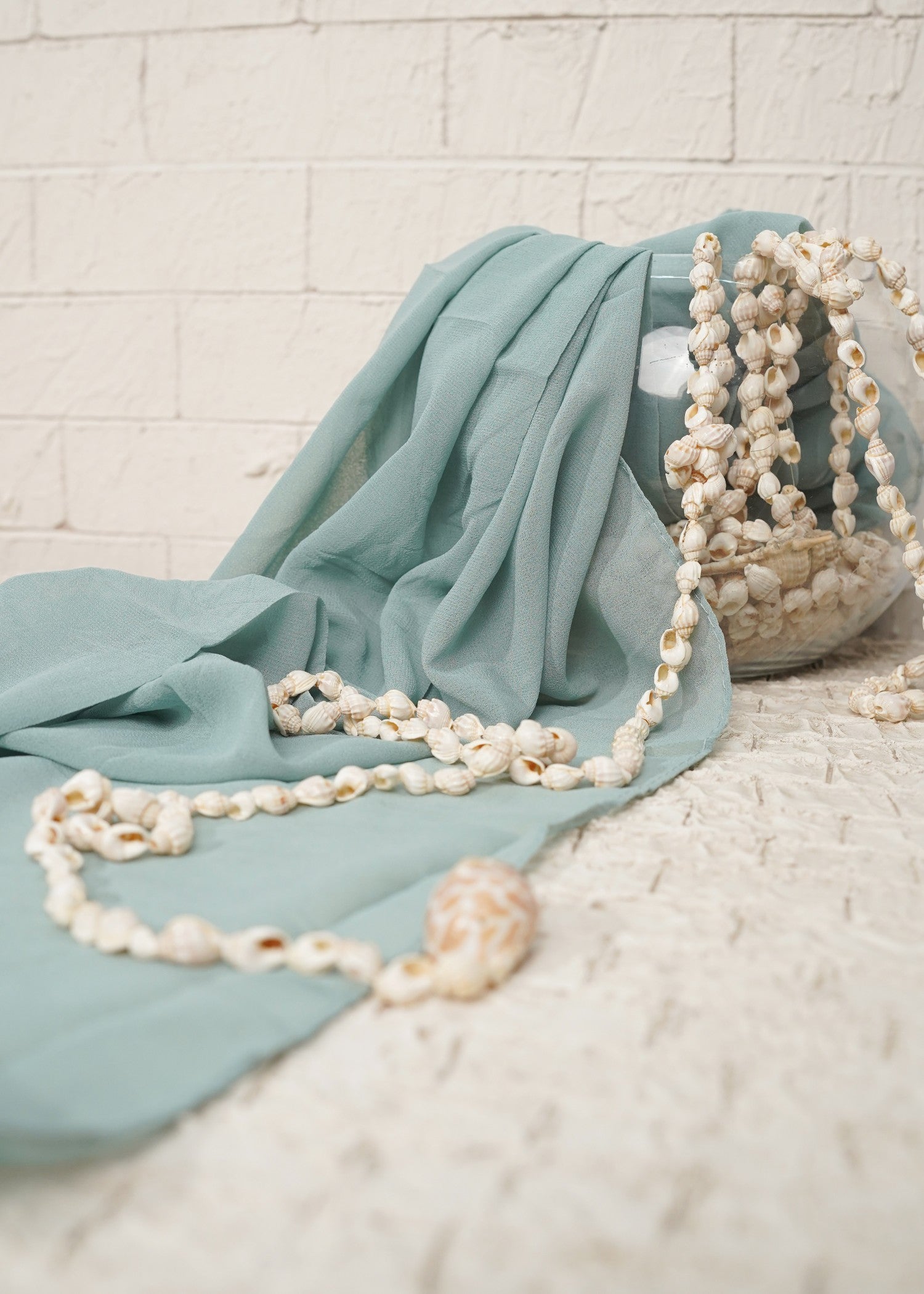 chiffon Hijab in Powder blue
