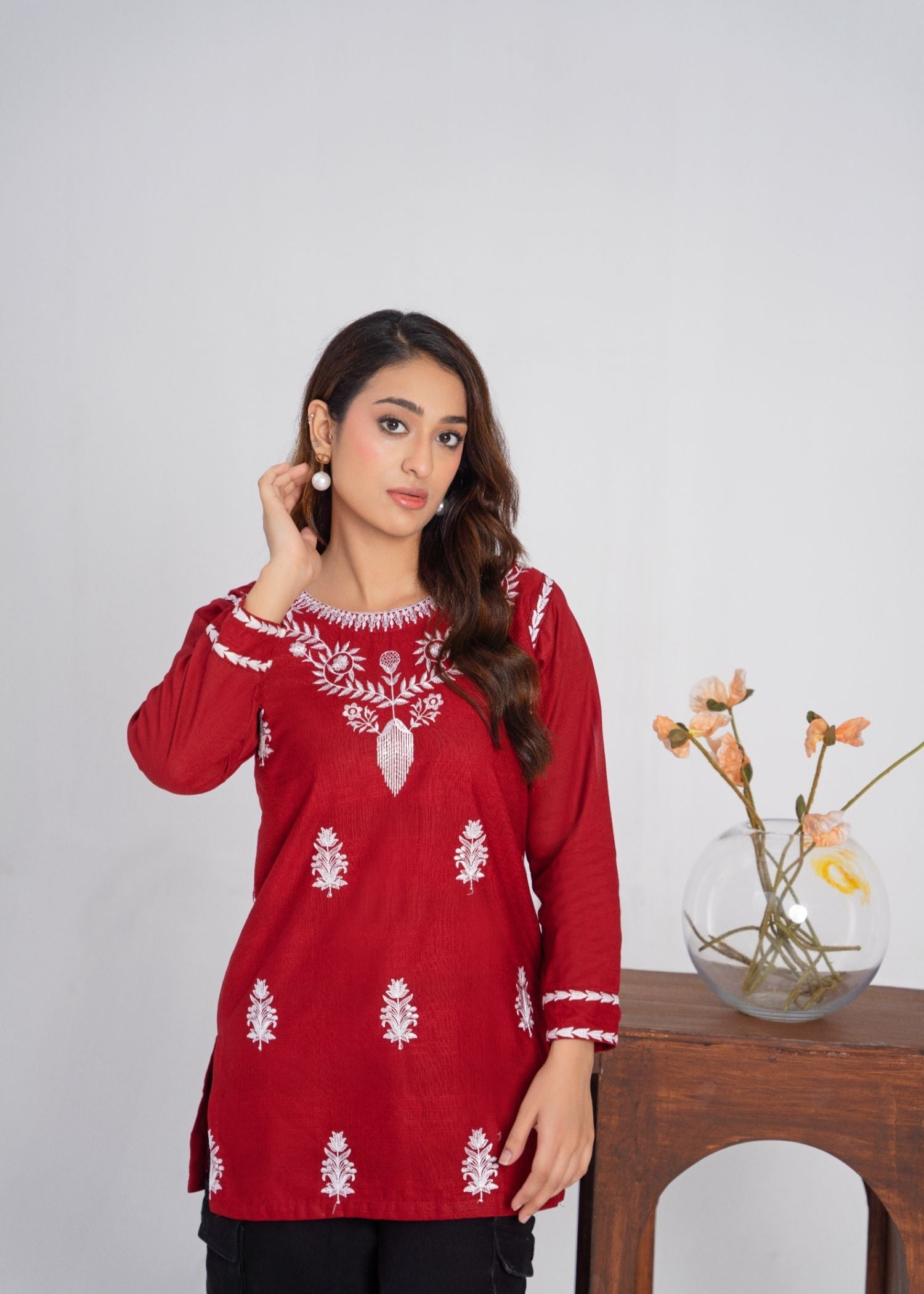 cotton Kurti in Red