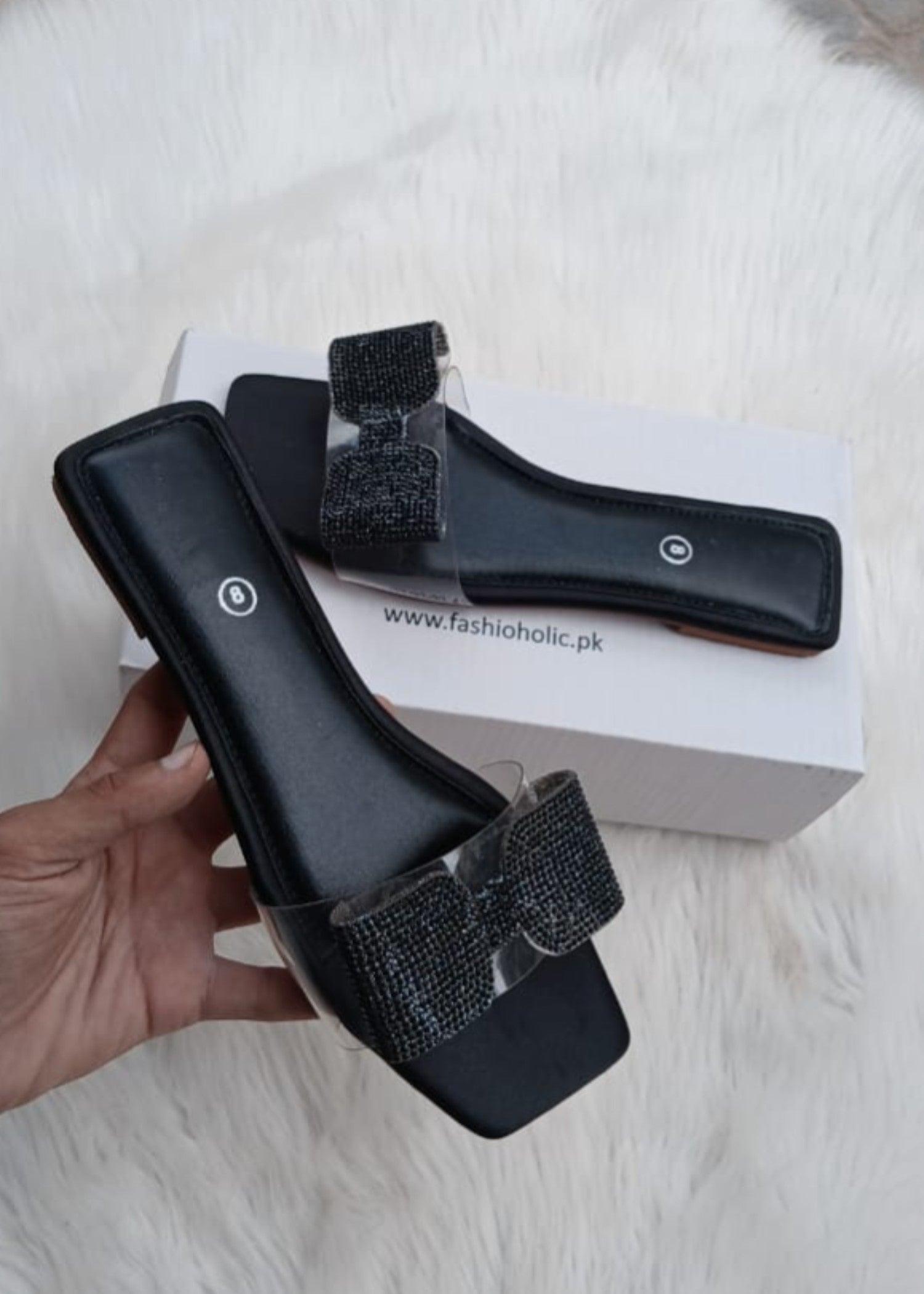 Slides in Black by - High Quality Women Slides ULB1237