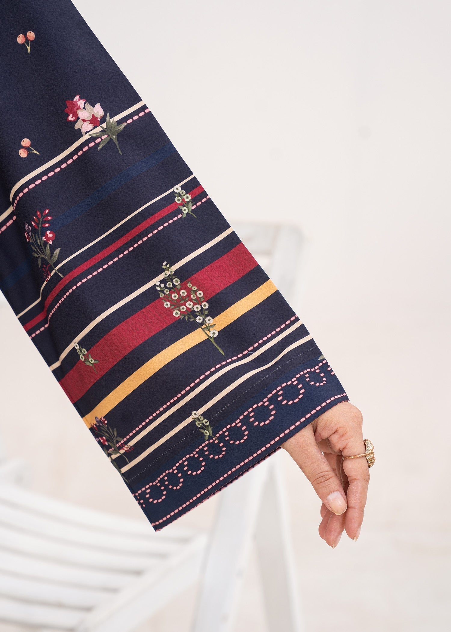 poly lawn Co Ord Sets in Navy blue