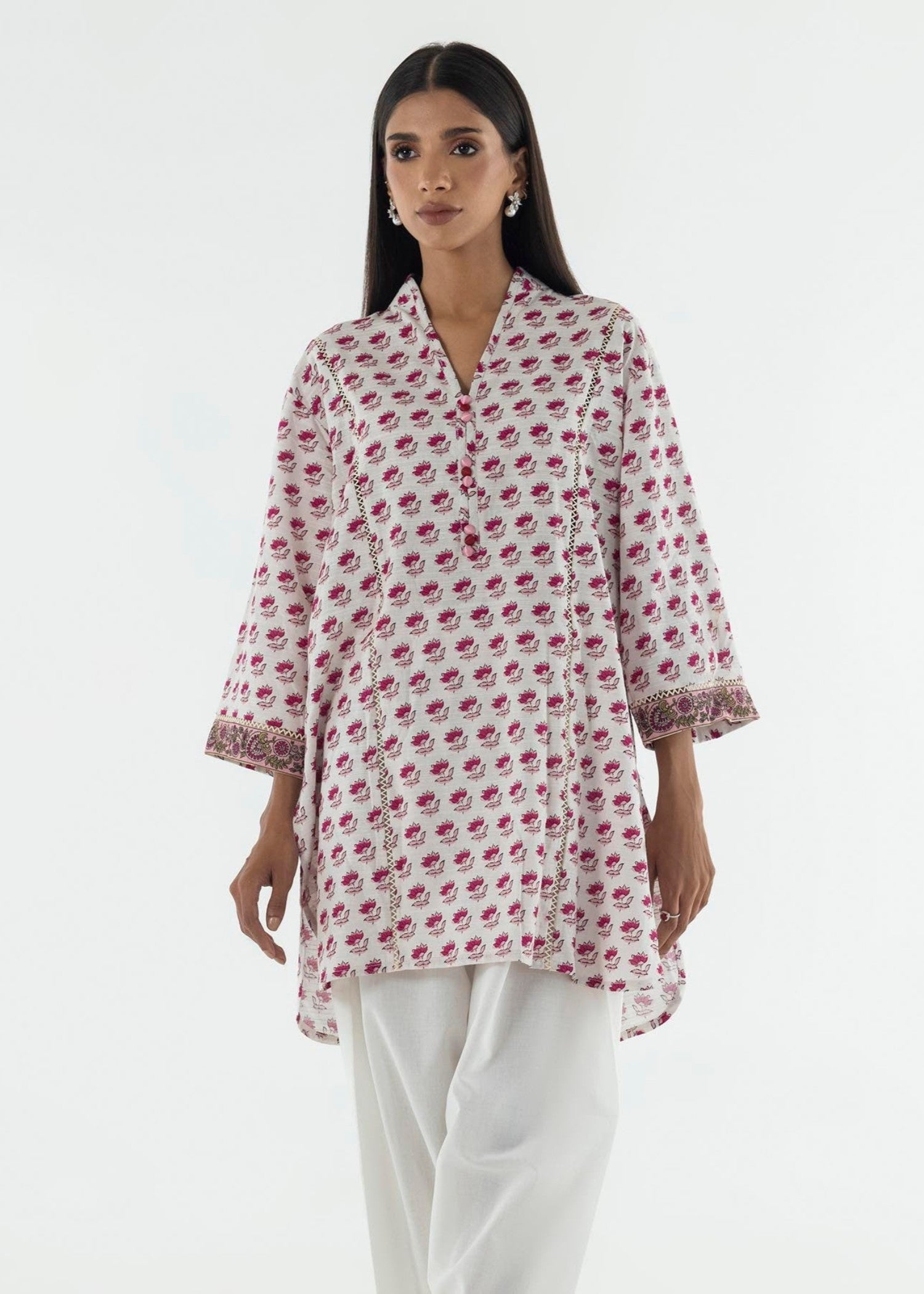 slub khaddar Kurti in Multi