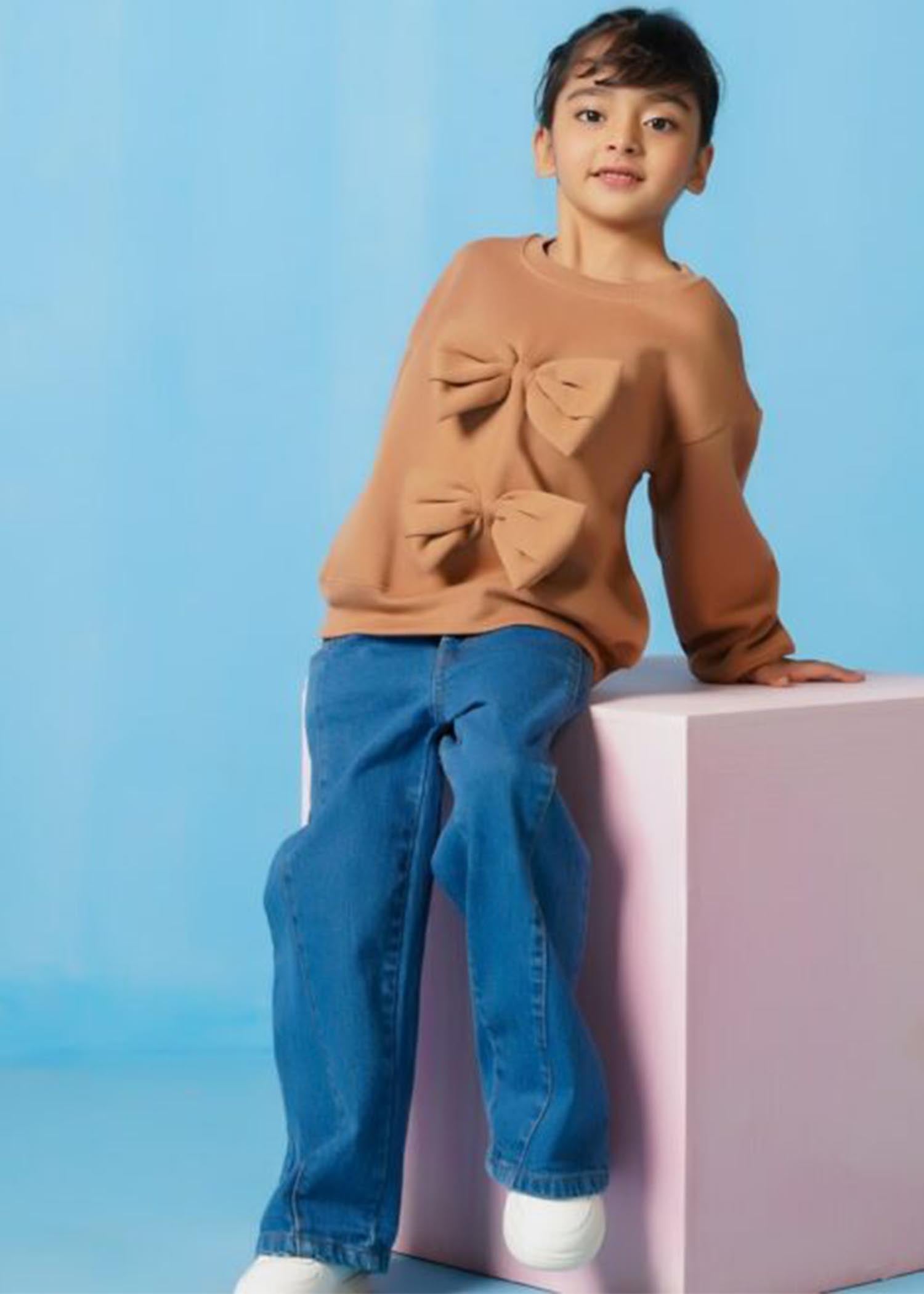 fleece Sweatshirt in Brown