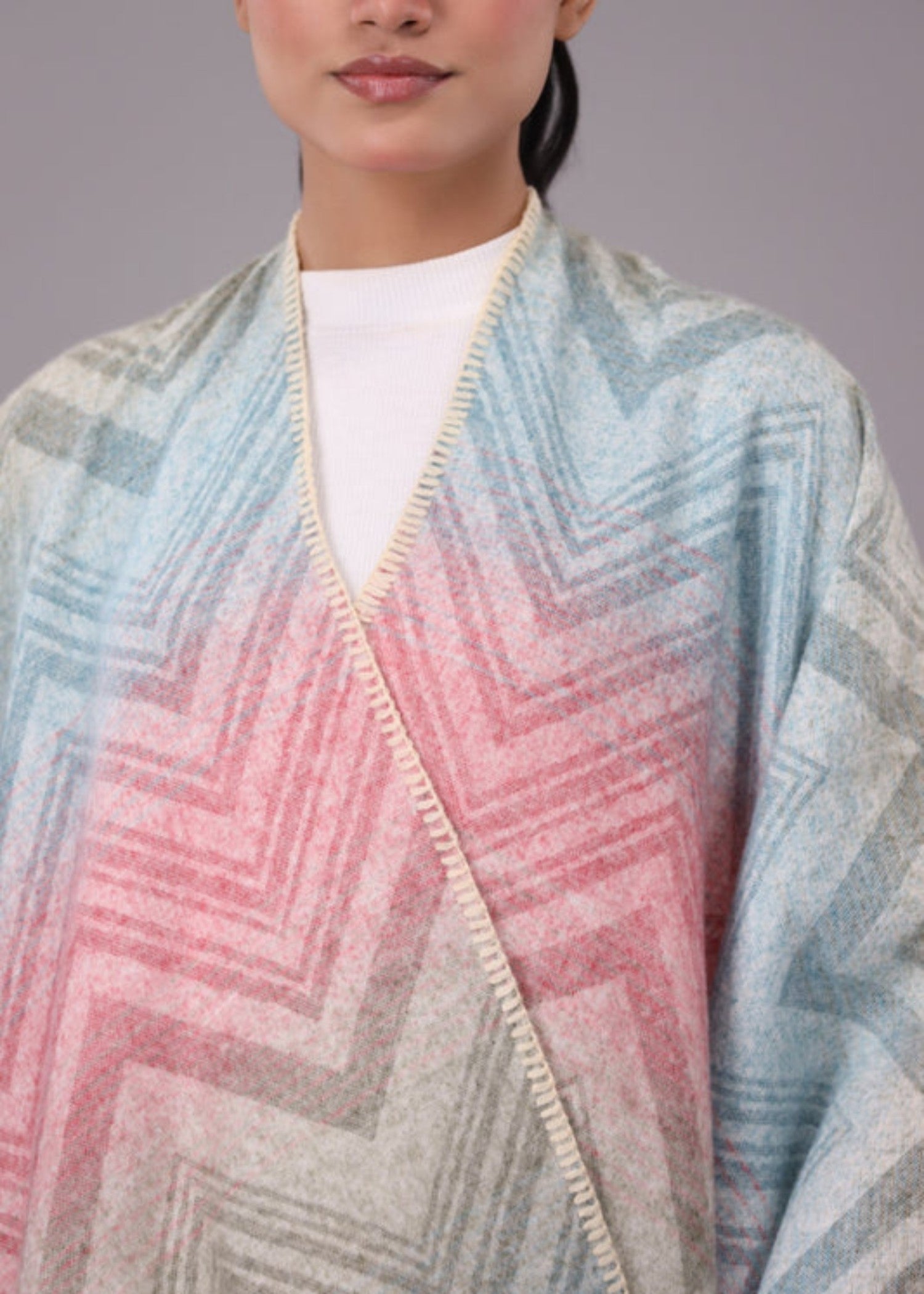 Cape Shawl in Blue Color by - Trendy Women Cape Shawl BOV1487