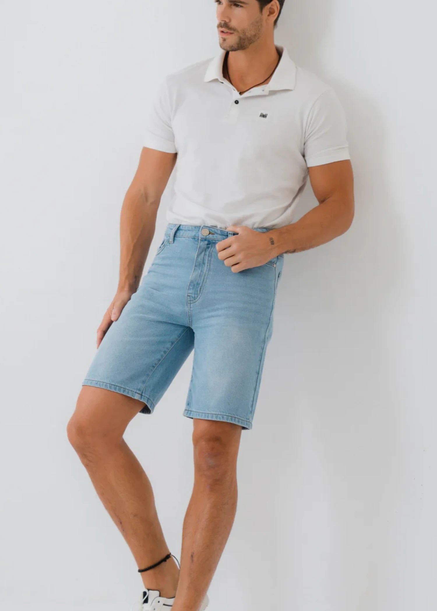 cotton Shorts in Ice blue