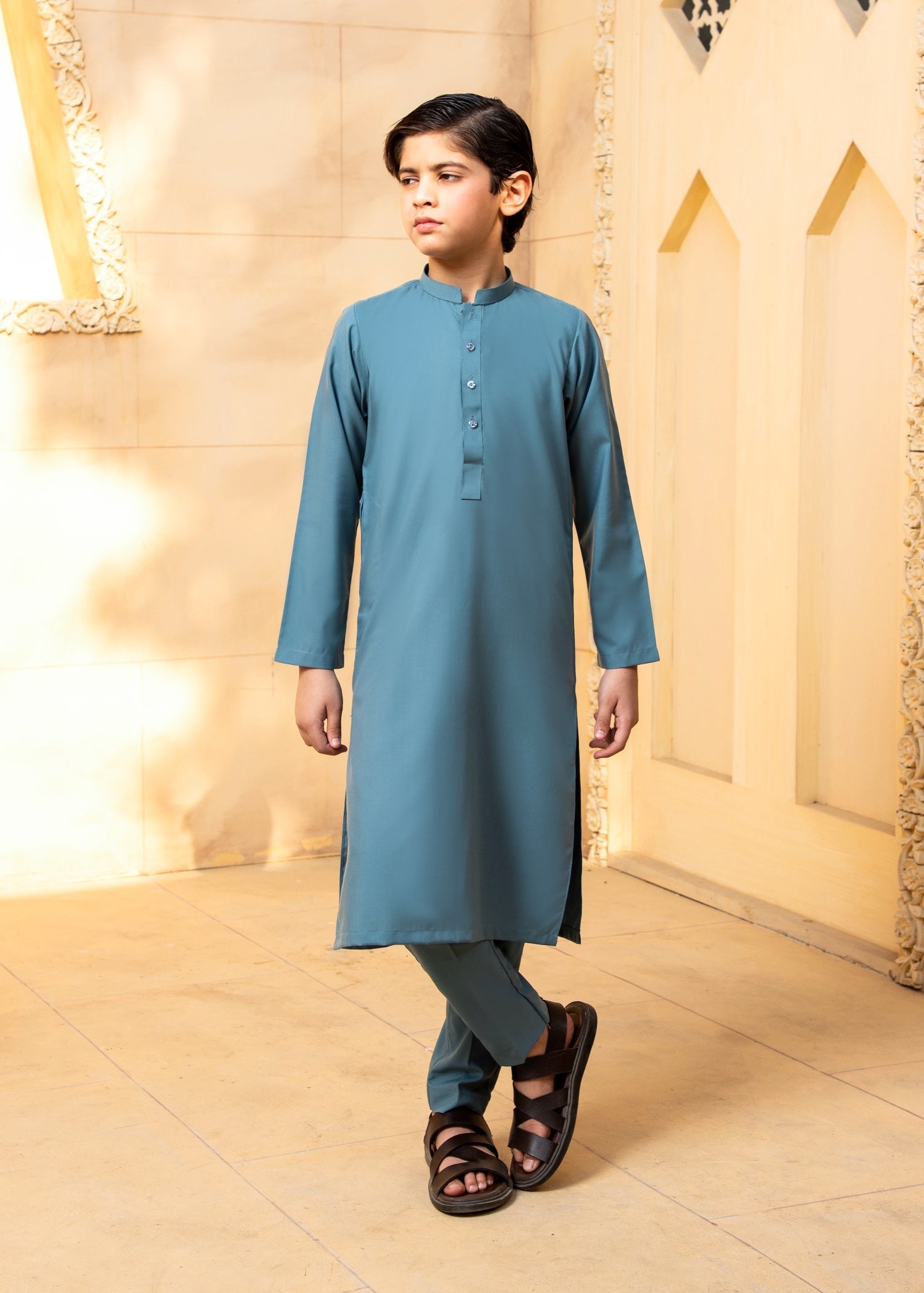 wash & wear Kurta Set in Sky blue