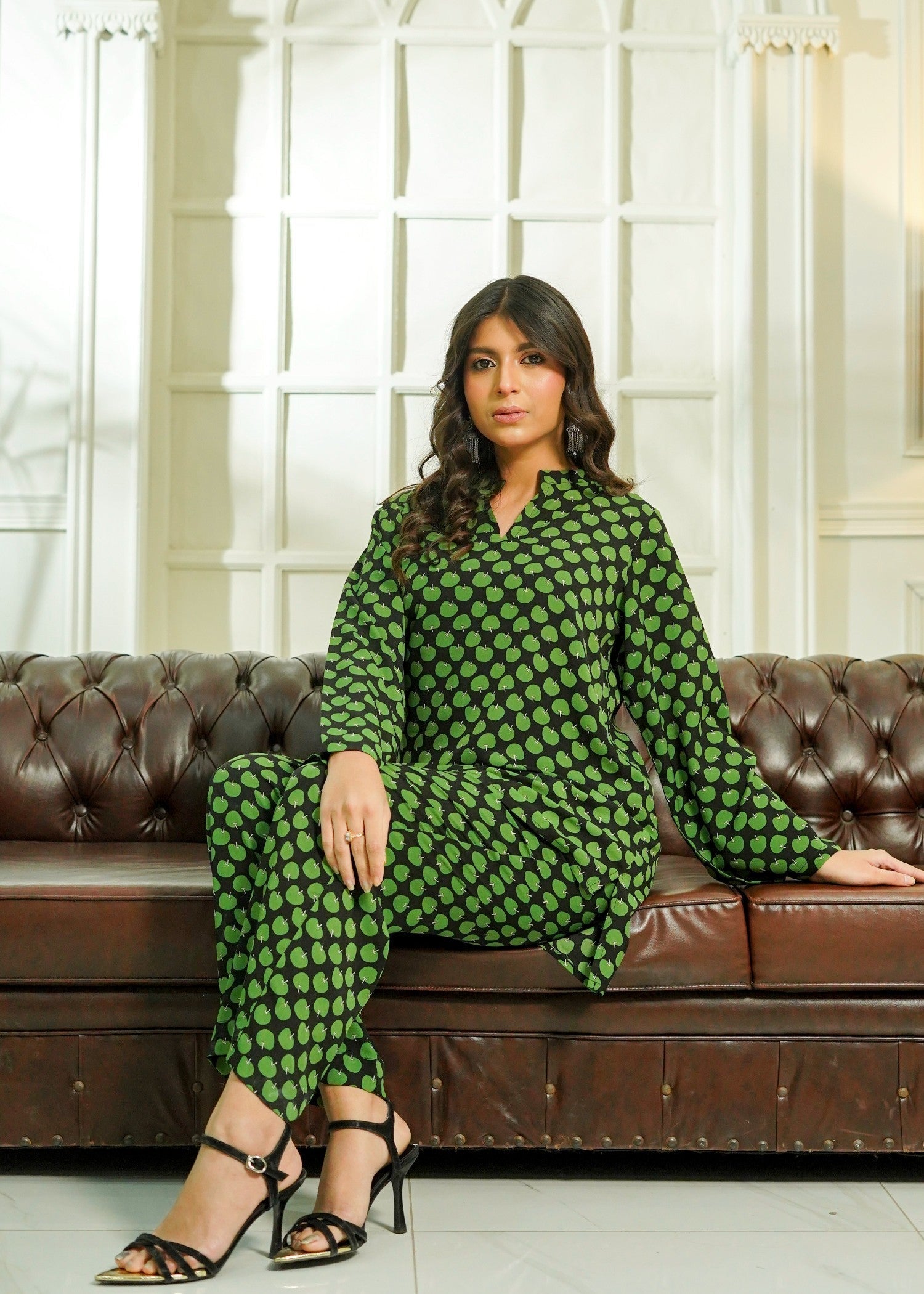 crepe Co ord Sets in Green