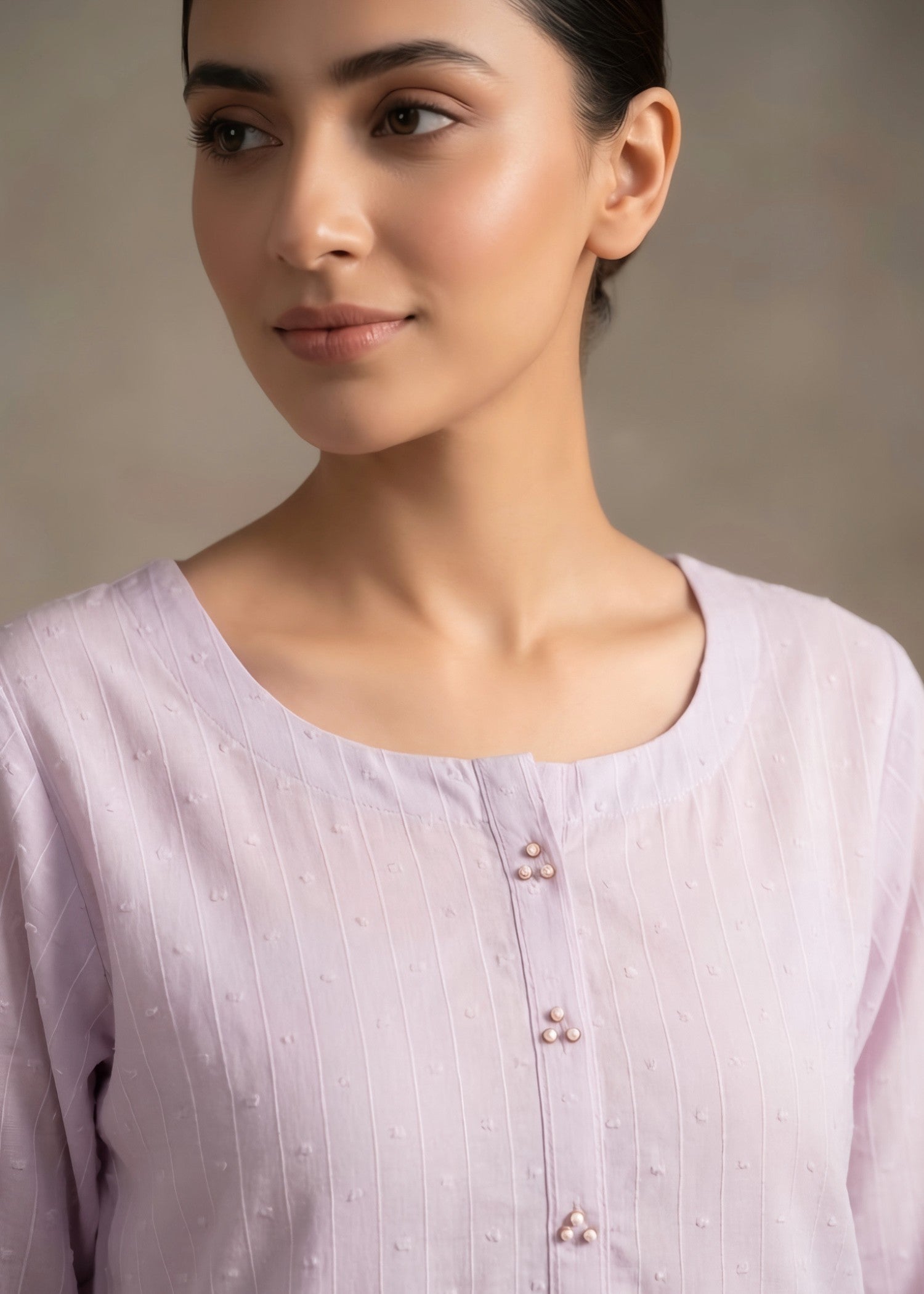 cotton Kurta Set in Lilac