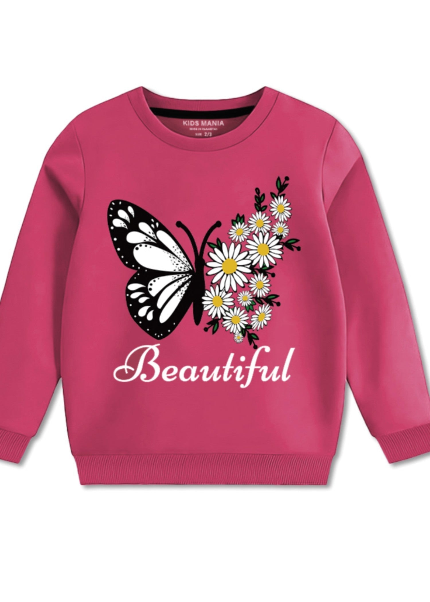 fleece Sweatshirt in Shocking pink