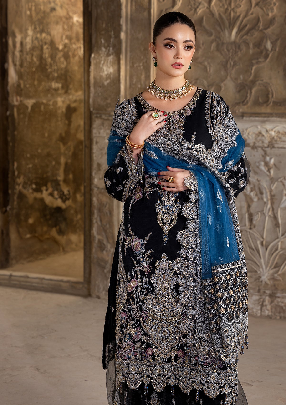 net Sharara in Black