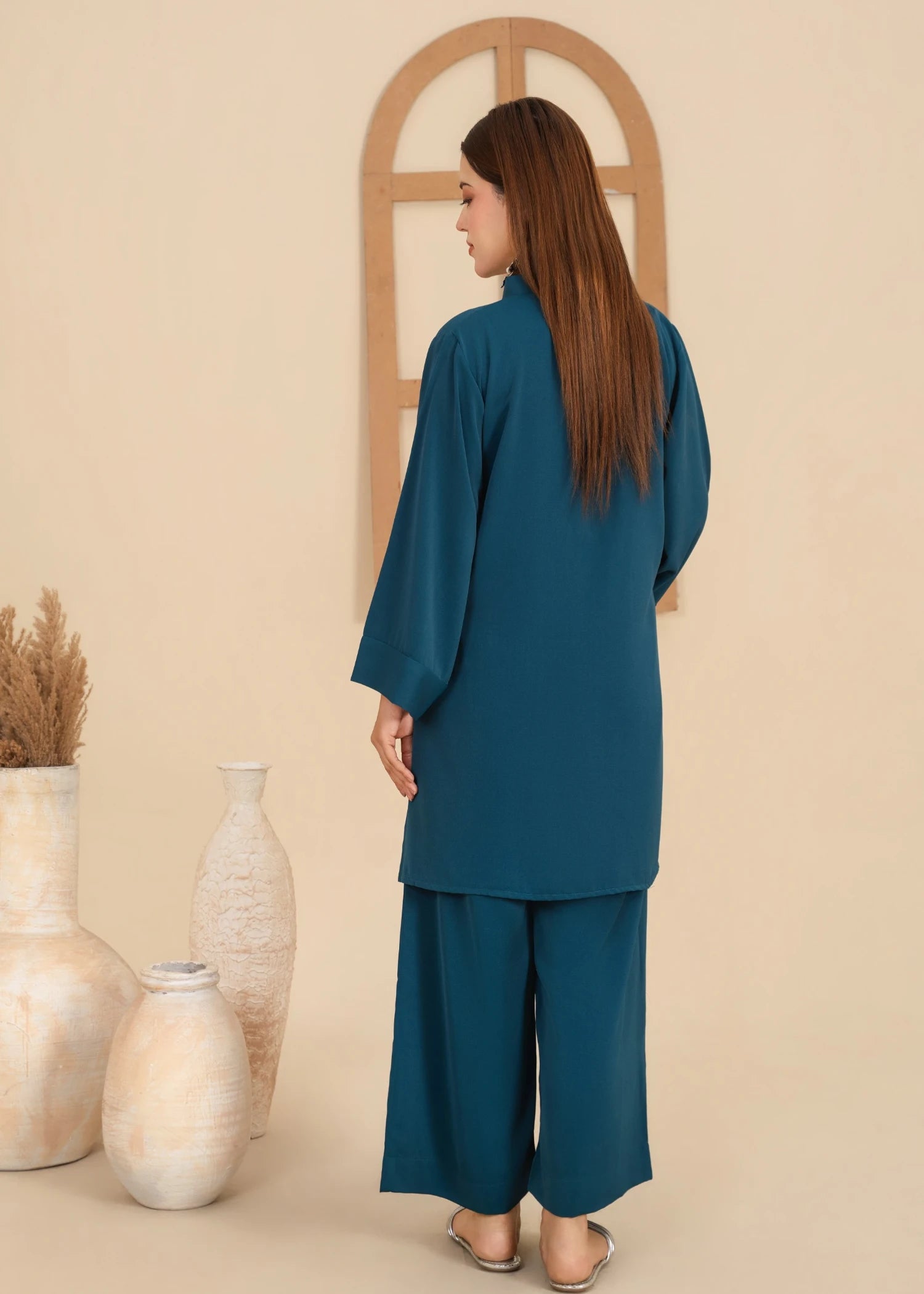 twill polyester Co Ord Sets in Teal