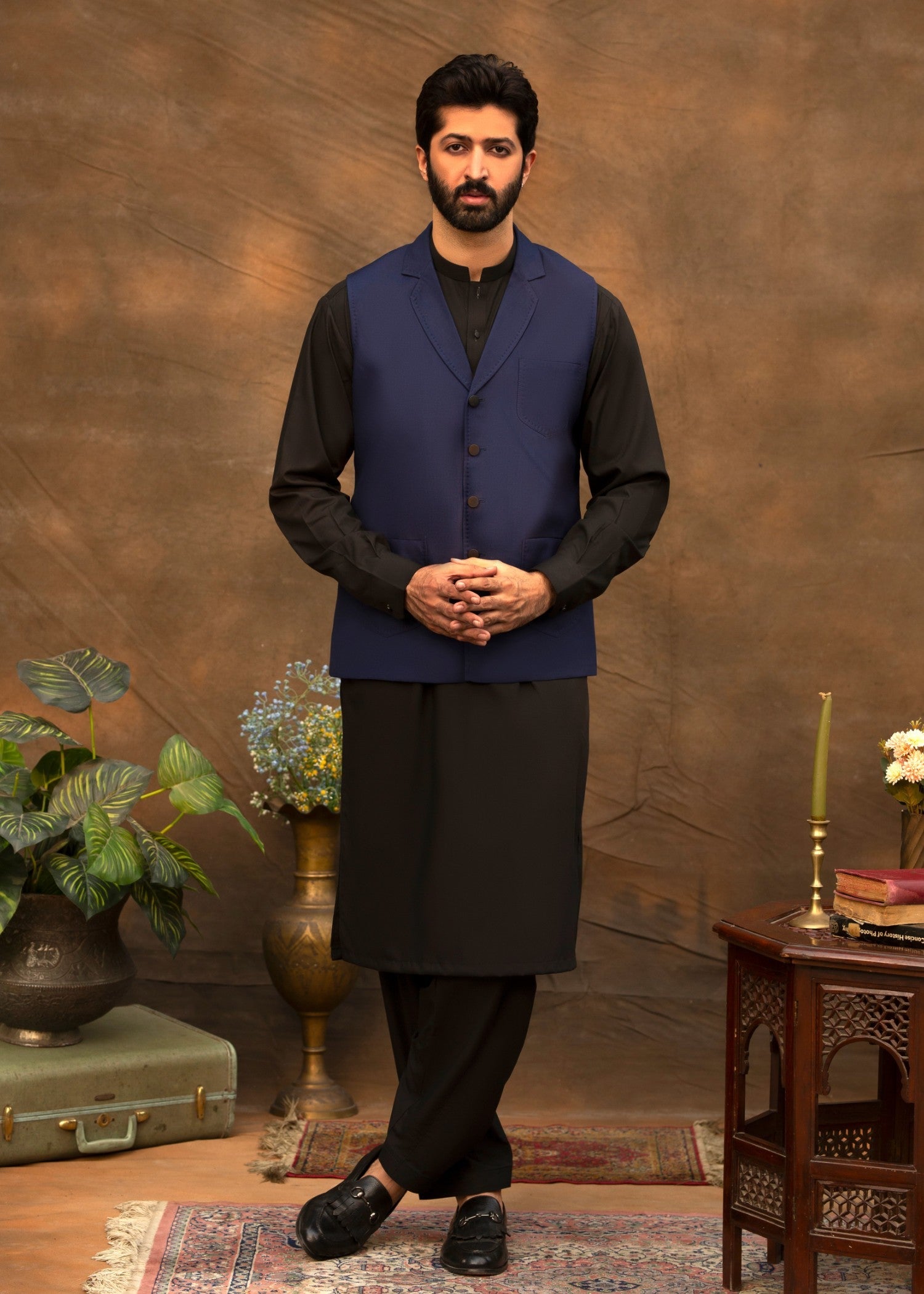 suiting Waistcoat in Navy blue by Eminence