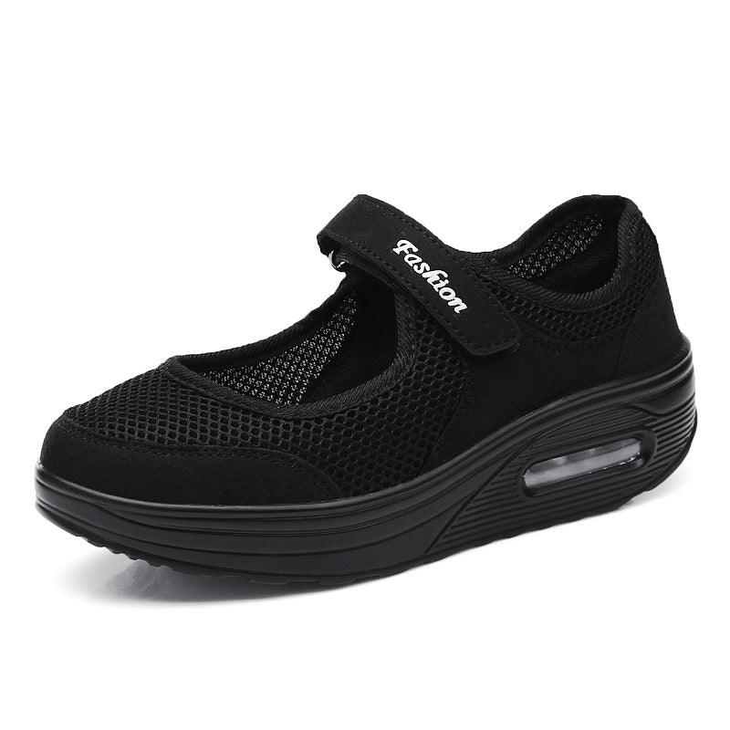 Women's Thick Bottom Mesh Breathable Soft Sole Rocking Shoes