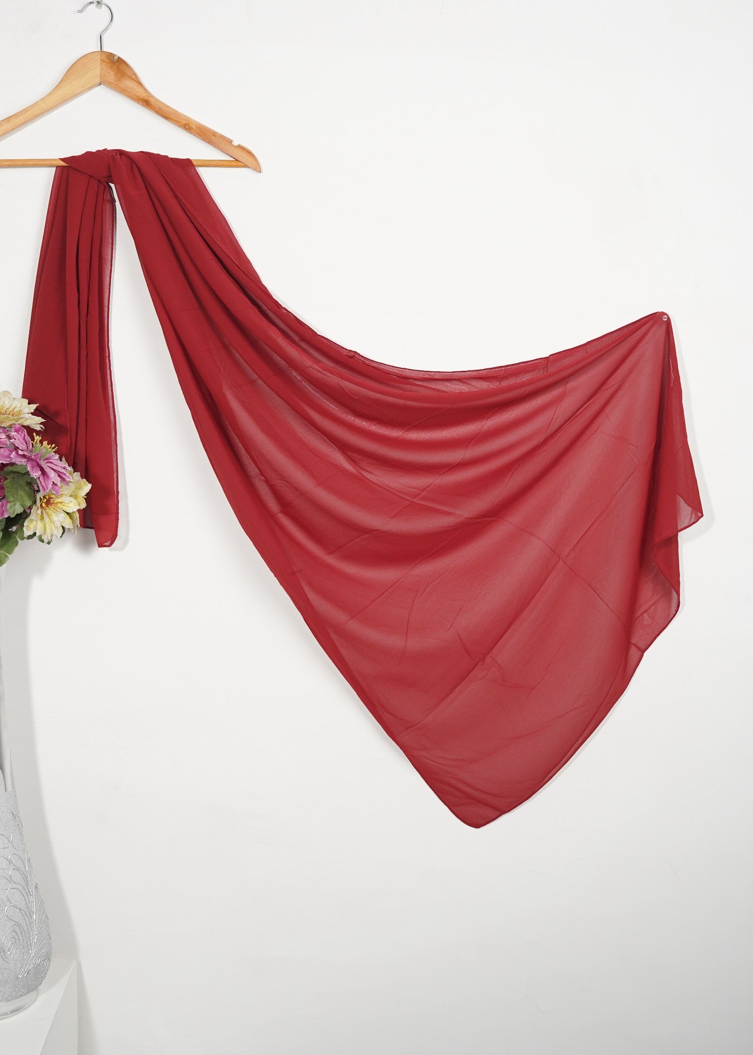 chiffon Hijab in Cherry red