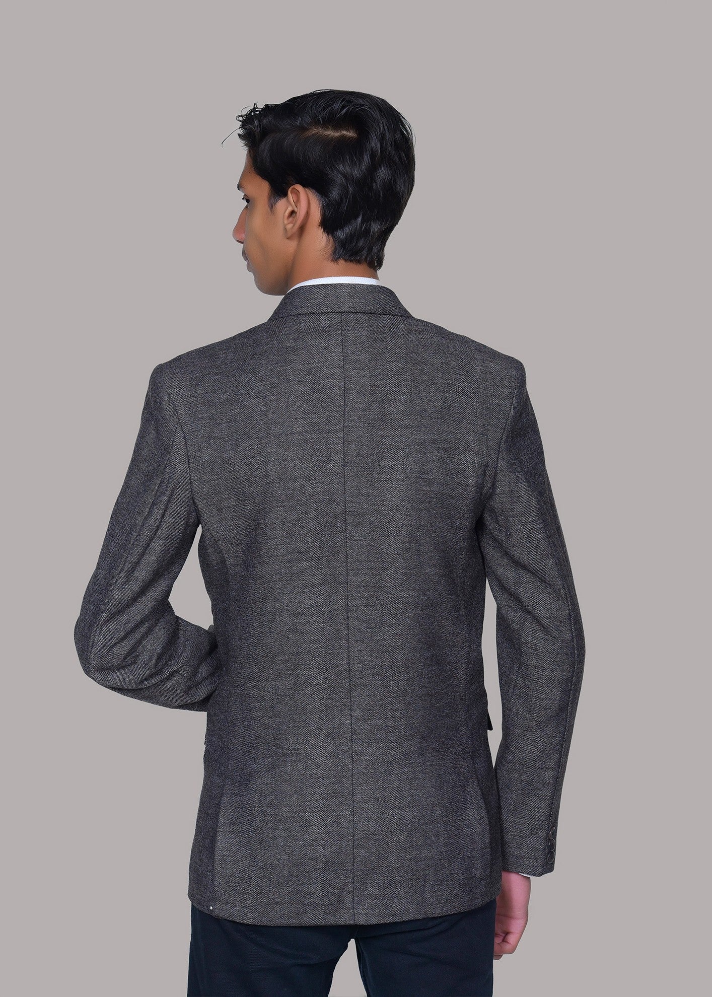 wool Coat in Charcoal