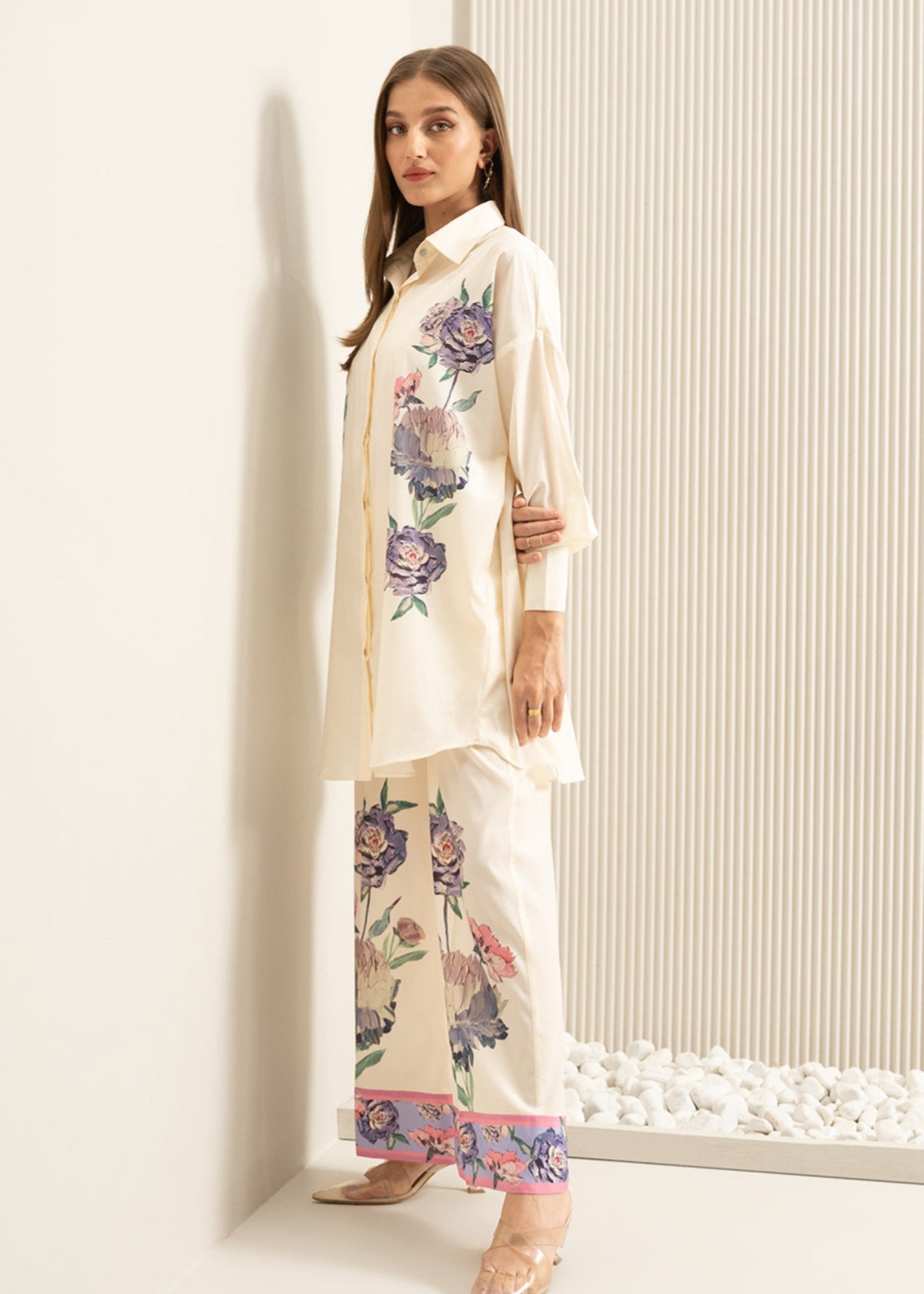 crepe Tunic in Ivory