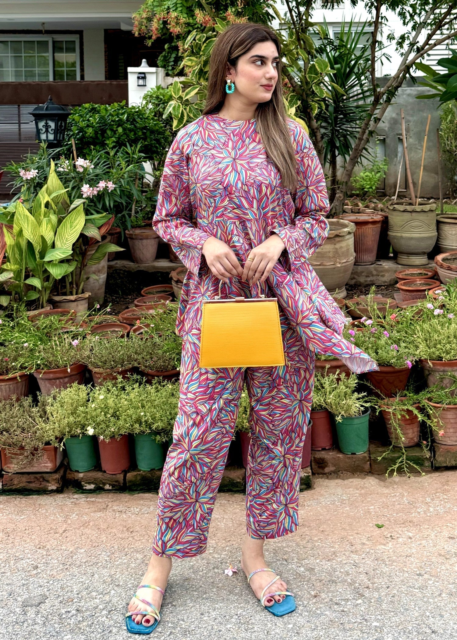 cotton Co Ord Sets in Fuchsia