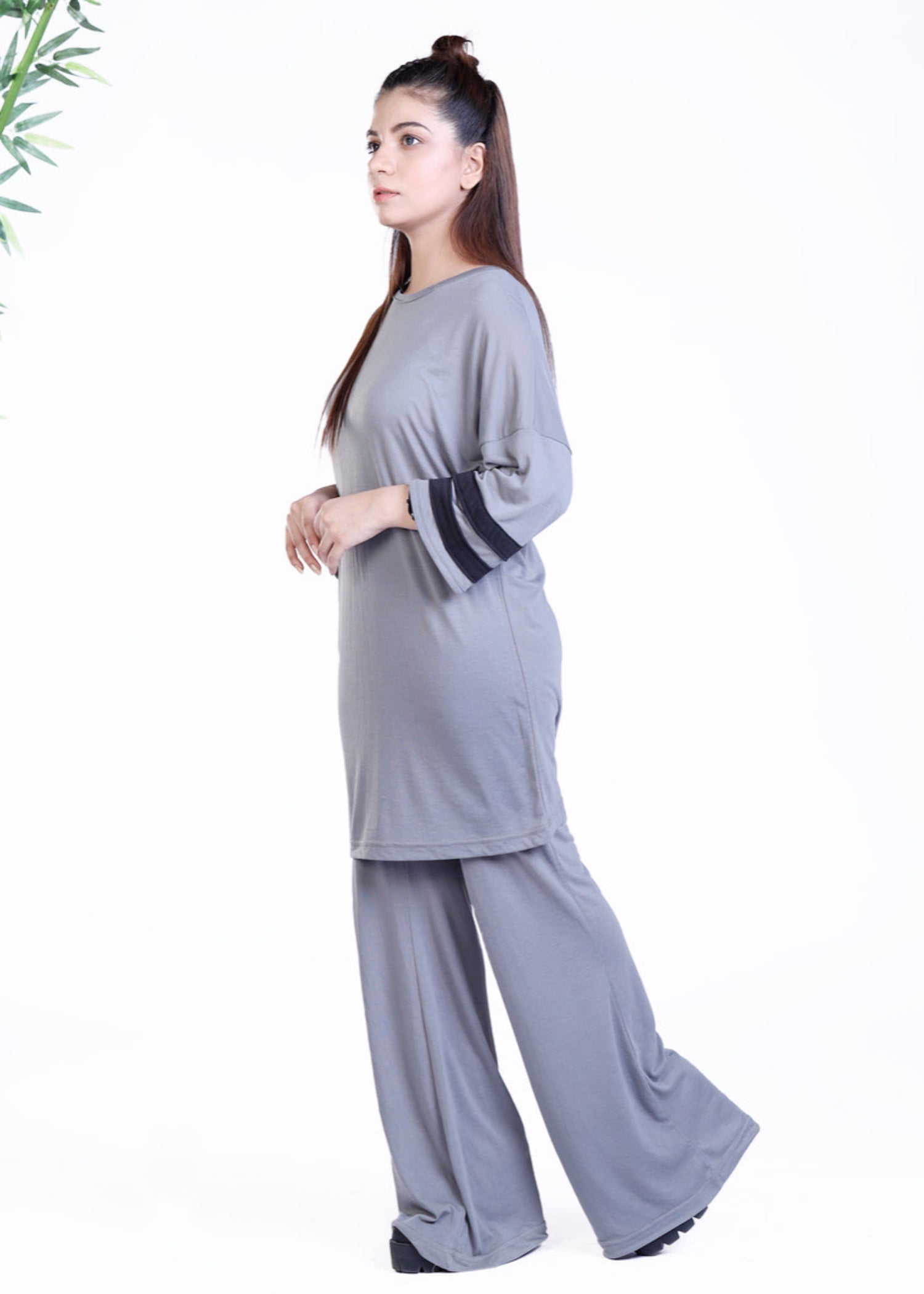 cotton jersey Co Ord Sets in Grey