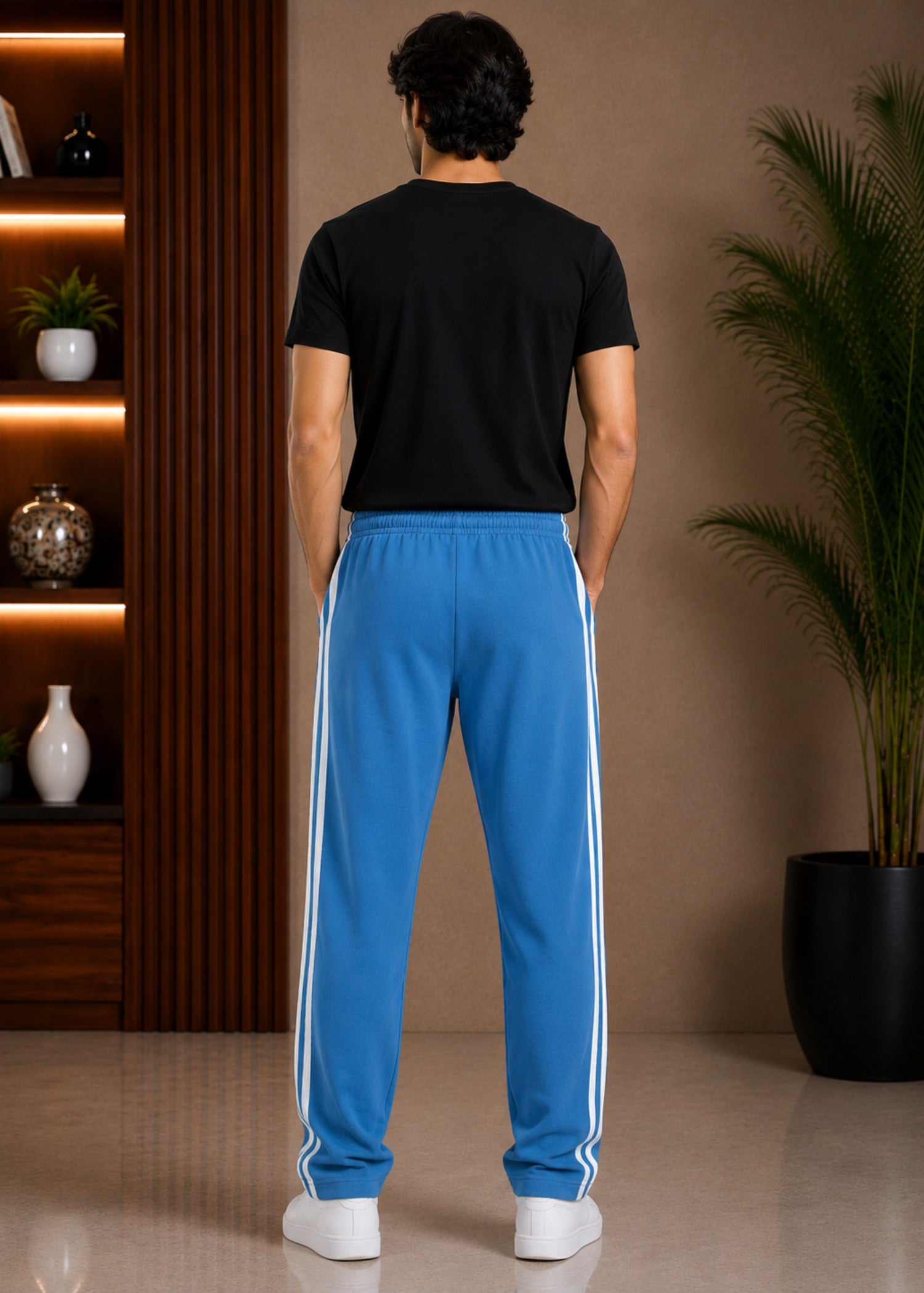 cotton Trousers in Azure