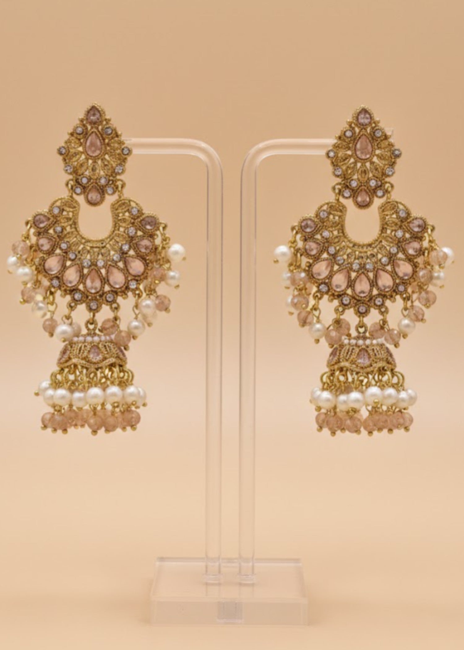 Earrings in Champagne Color by - Trendy Women Earrings TGY0567