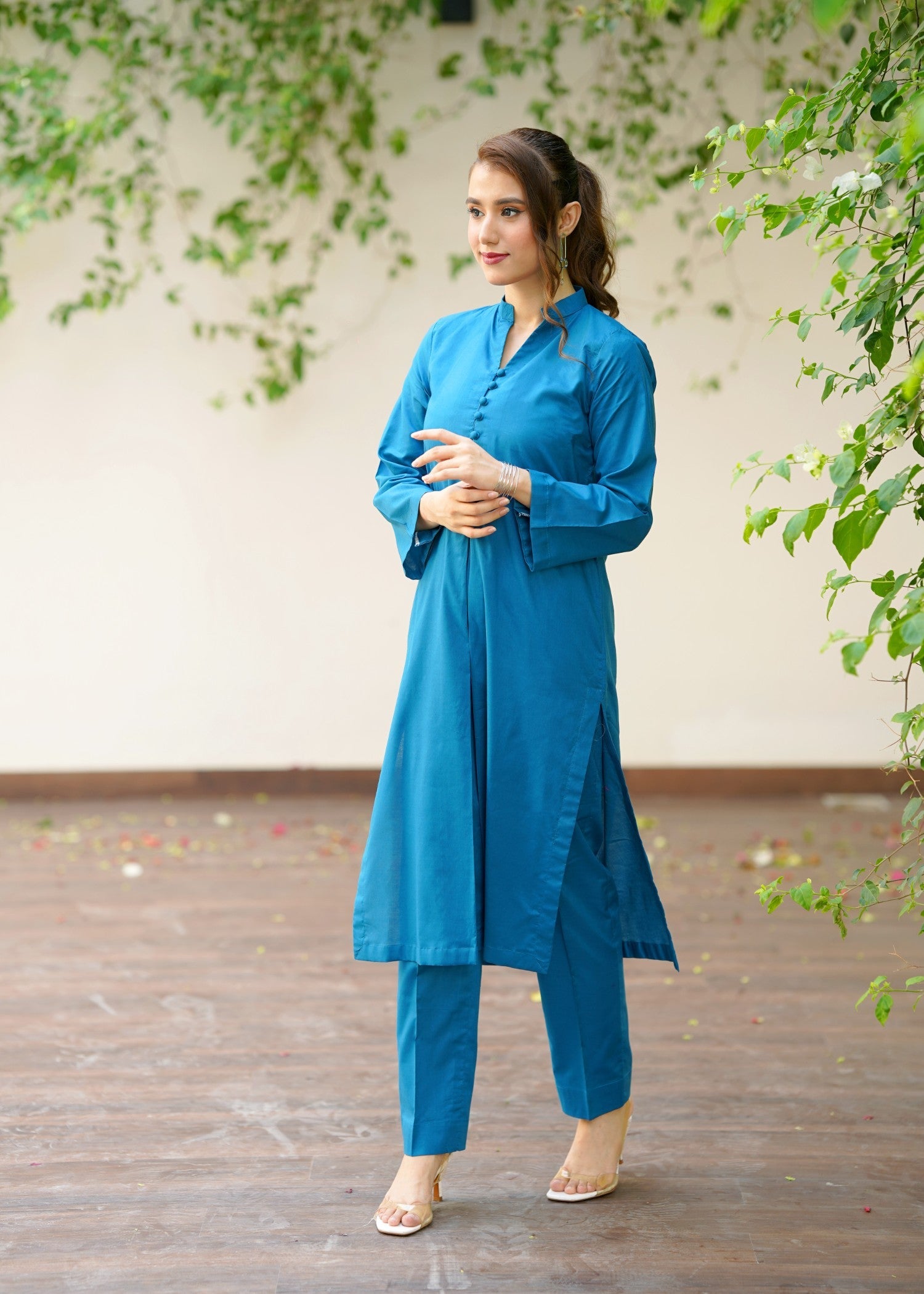 lawn Co Ord Sets in Sapphire blue