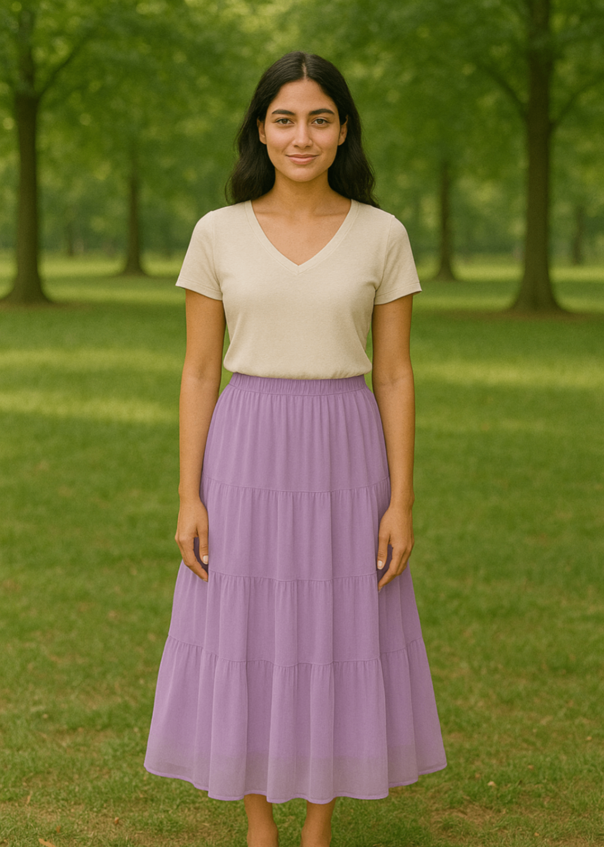 chiffon Skirt in Lavender