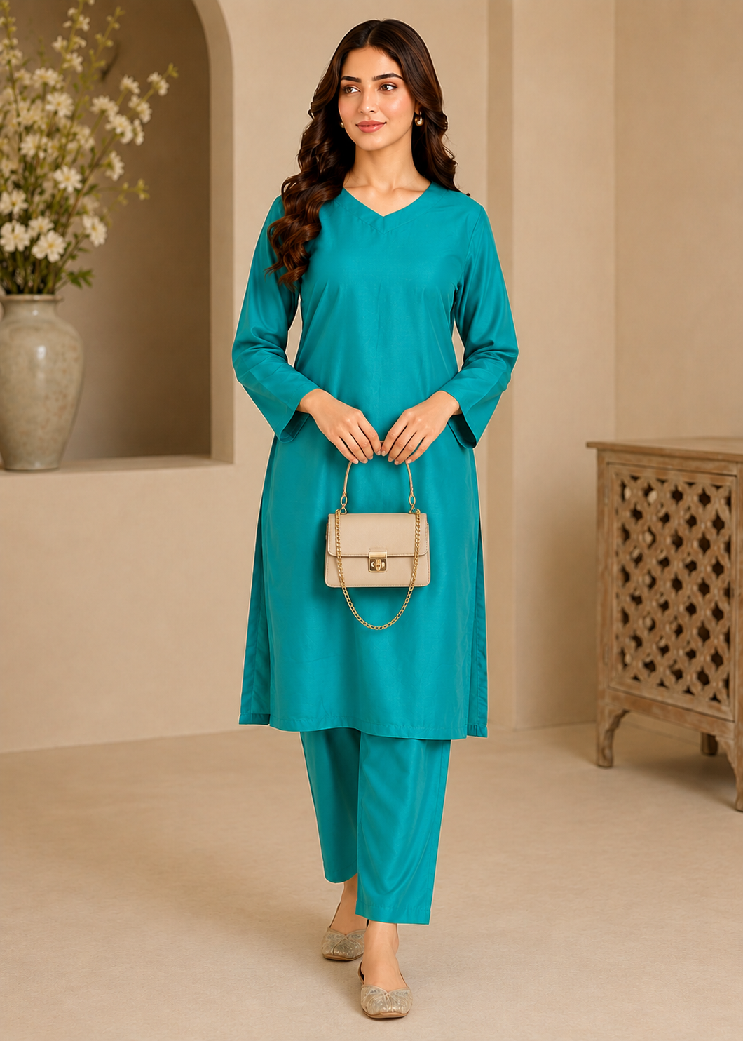 linen Co Ord Sets in Parrot green